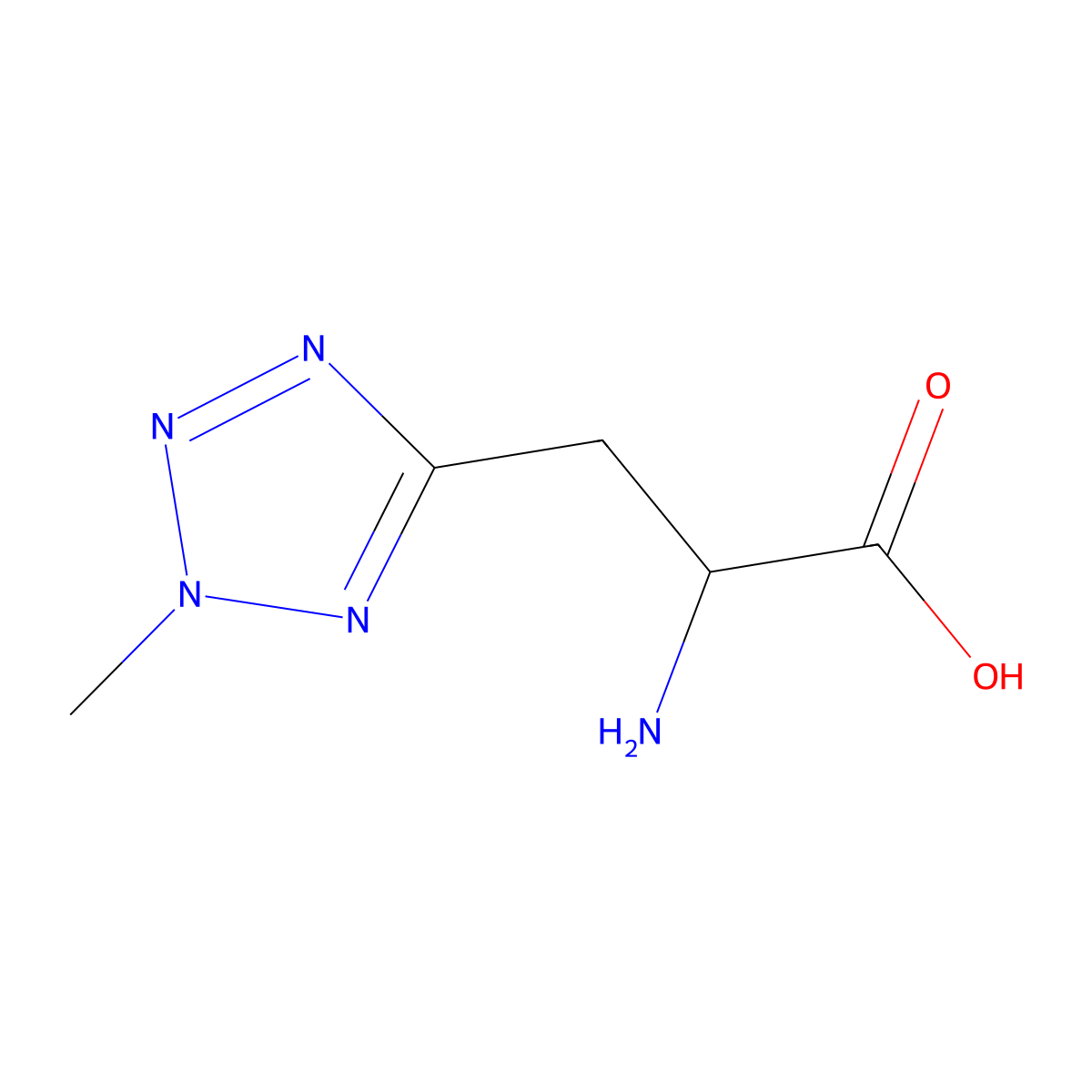 2-Amino-3-(2-methyl-2h-1,2,3,4-tetrazol-5-yl)propanoic acid molecular structure, CAS 1695331-10-2