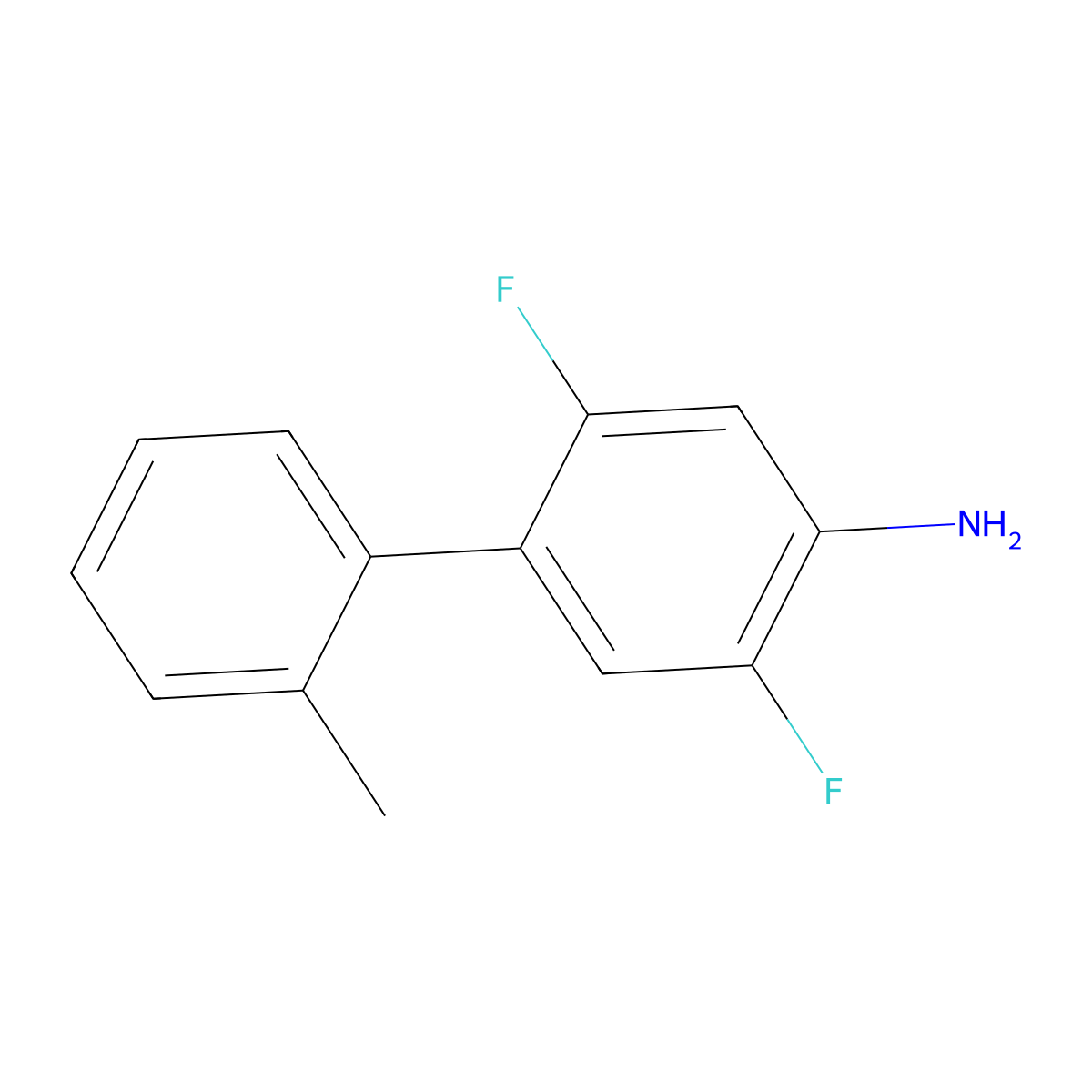 2,5-Difluoro-2'-methyl-[1,1'-biphenyl]-4-amine molecular structure, CAS 1695331-73-7