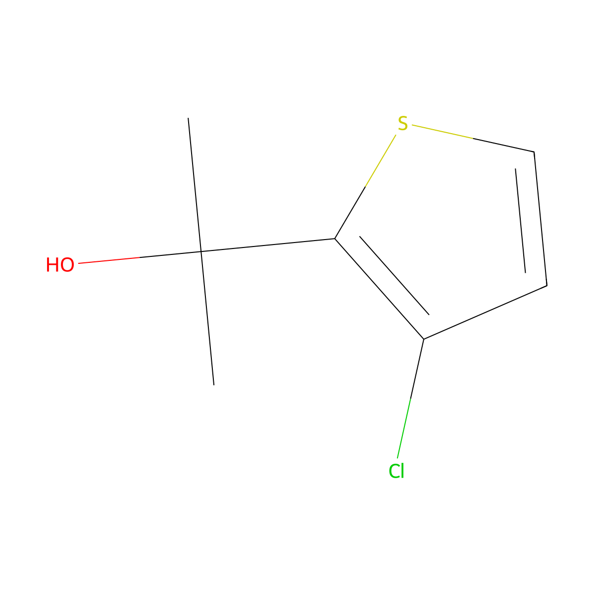 3-Chloro-alpha,alpha-dimethyl-2-thiophenemethanol molecular structure, CAS 1695339-50-4