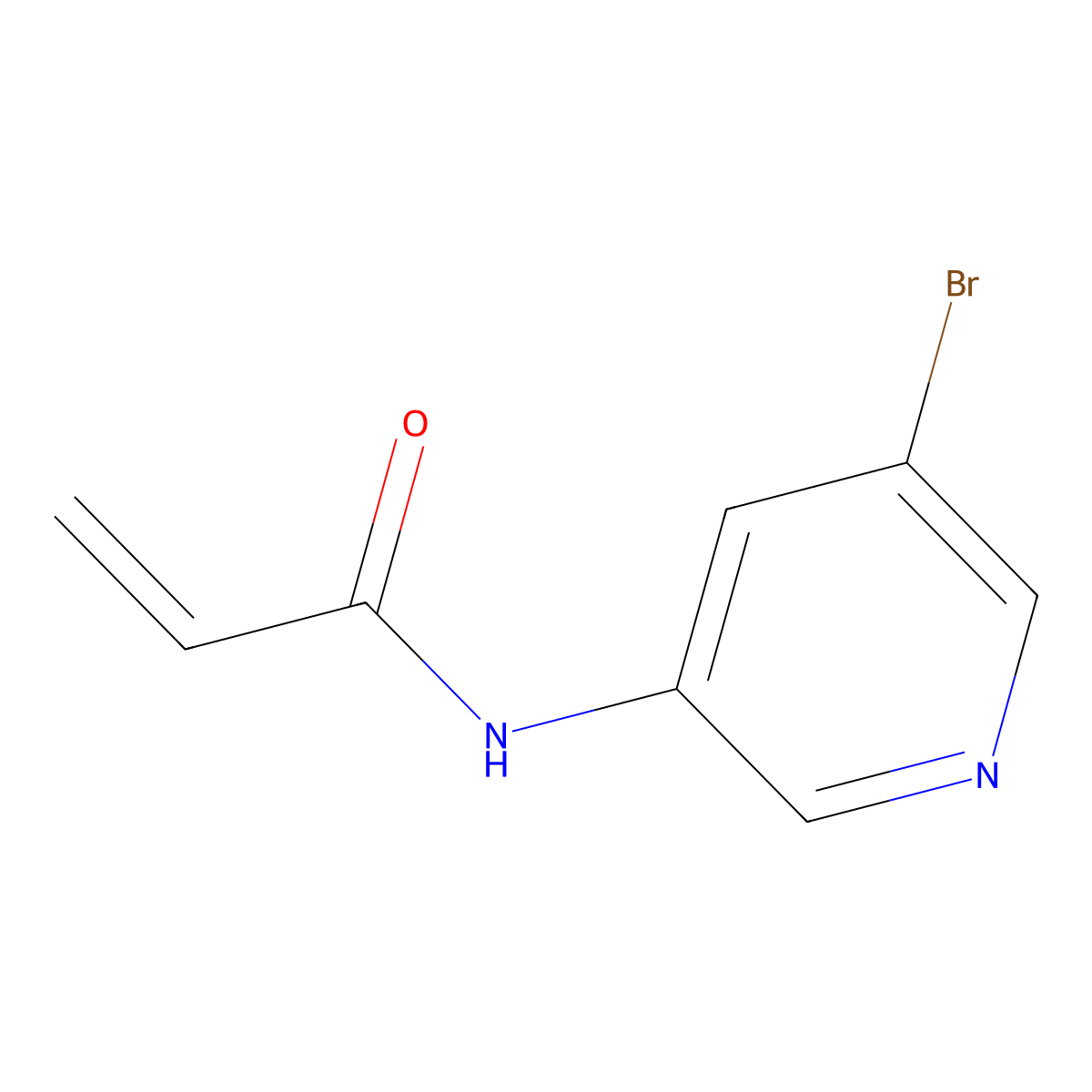 N-(5-bromopyridin-3-yl)prop-2-enamide molecular structure, CAS 1695355-36-2