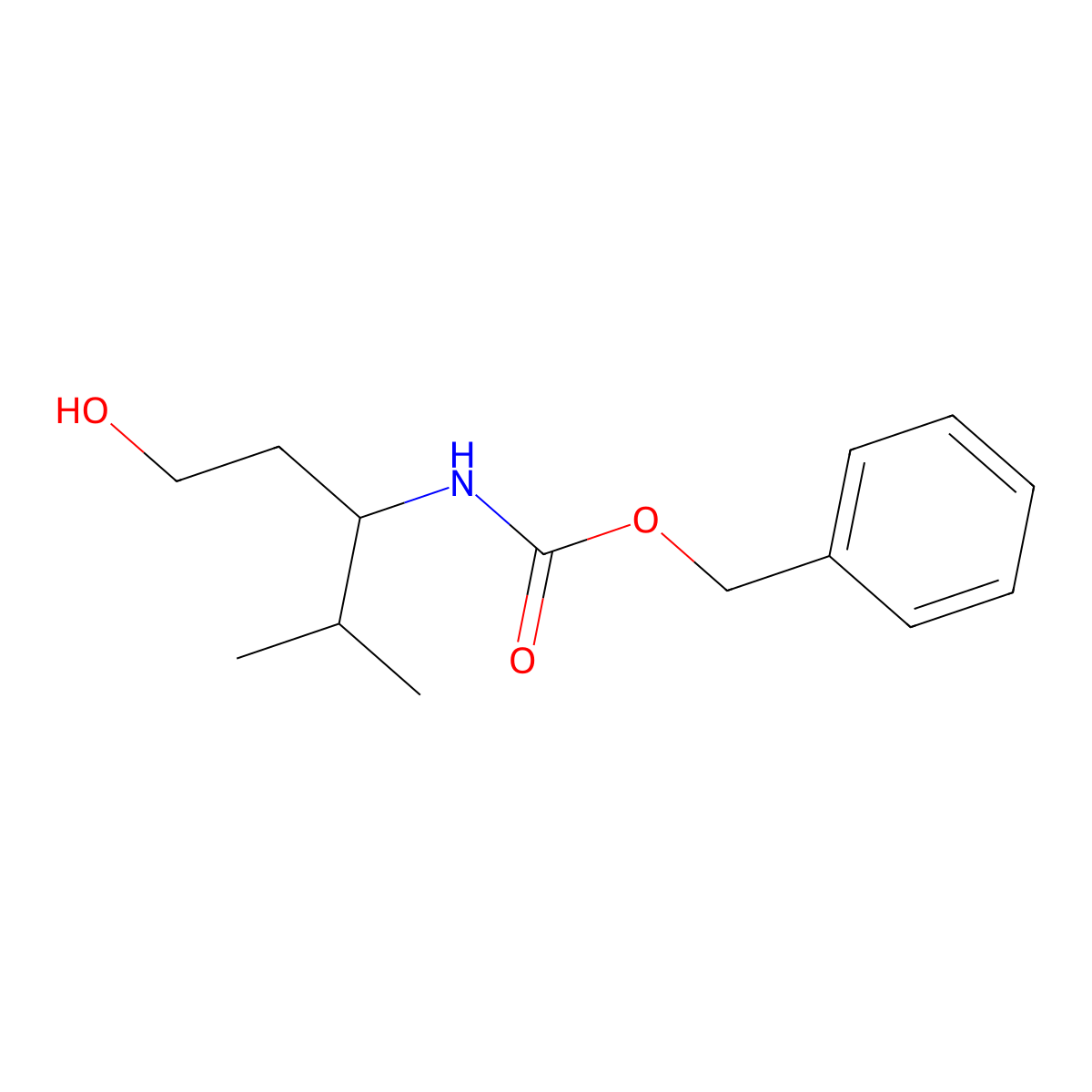 benzyl N-(1-hydroxy-4-methylpentan-3-yl)carbamate molecular structure, CAS 1695362-09-4