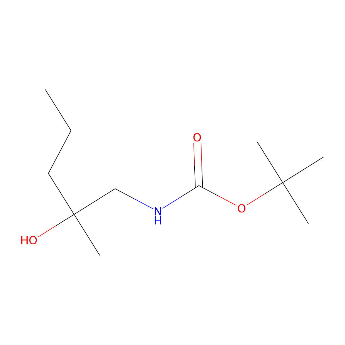 Tert-butyl n-(2-hydroxy-2-methylpentyl)carbamate molecular structure, CAS 1695363-94-0