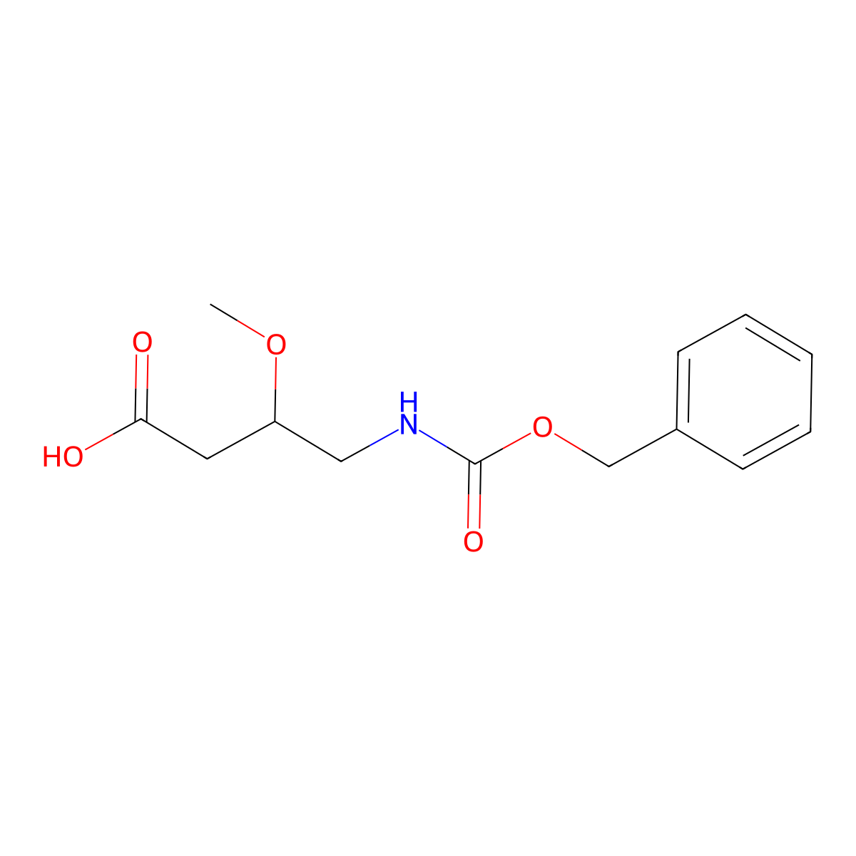 4-{[(Benzyloxy)carbonyl]amino}-3-methoxybutanoic acid molecular structure, CAS 1695371-80-2