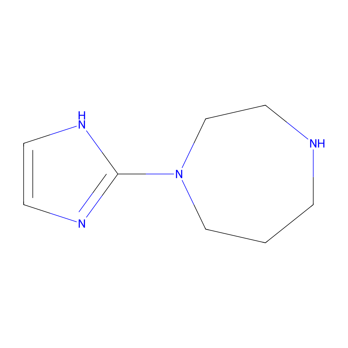 1-(1H-imidazol-2-yl)-1,4-diazepane molecular structure, CAS 1695379-61-3