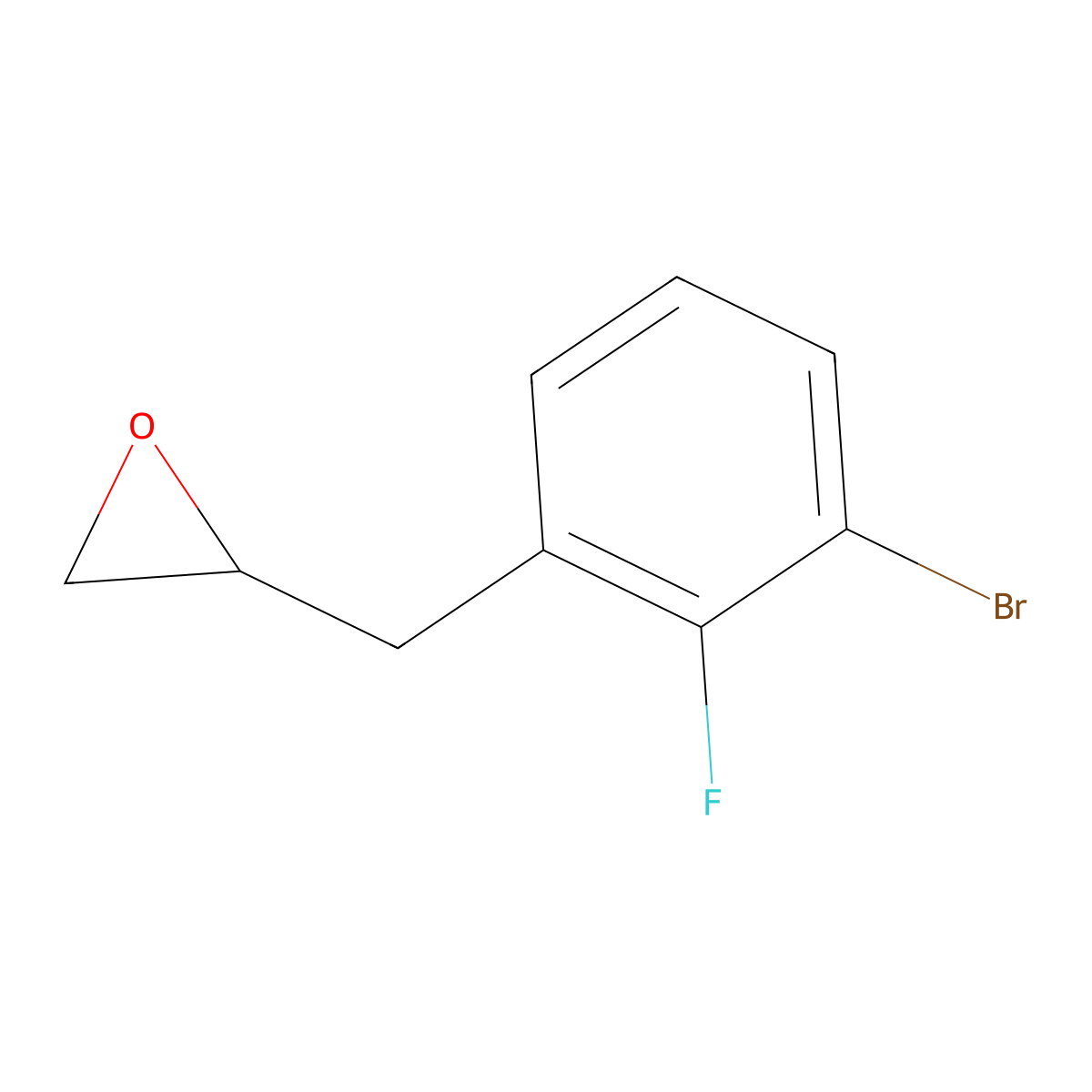 2-[(3-Bromo-2-fluorophenyl)methyl]oxirane molecular structure, CAS 1695392-99-4