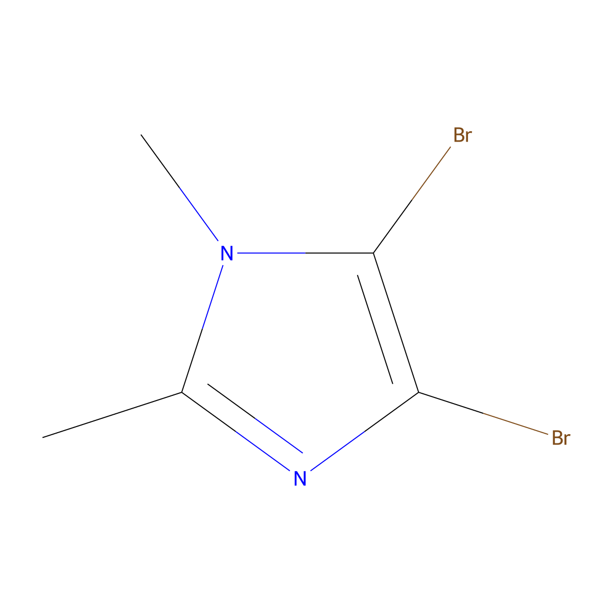 4,5-Dibromo-1,2-dimethyl-1H-imidazole molecular structure, CAS 16954-05-5