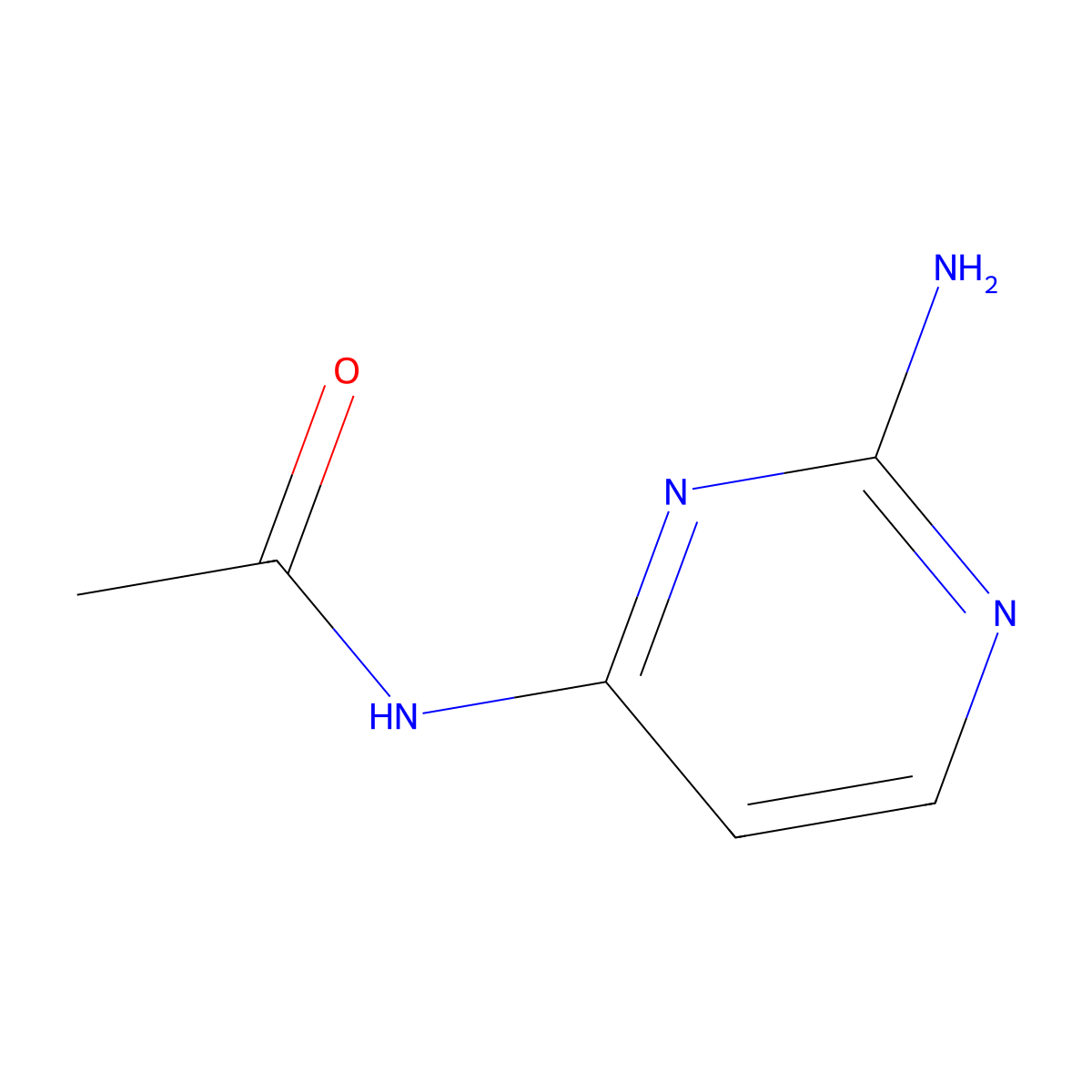 N-(2-Aminopyrimidin-4-yl)acetamide molecular structure, CAS 1695410-90-2