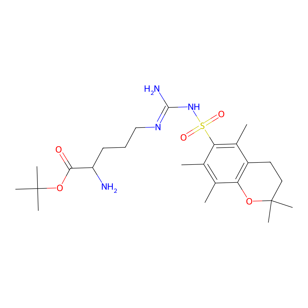 H-Arg(pmc)-otbu molecular structure, CAS 169543-81-1