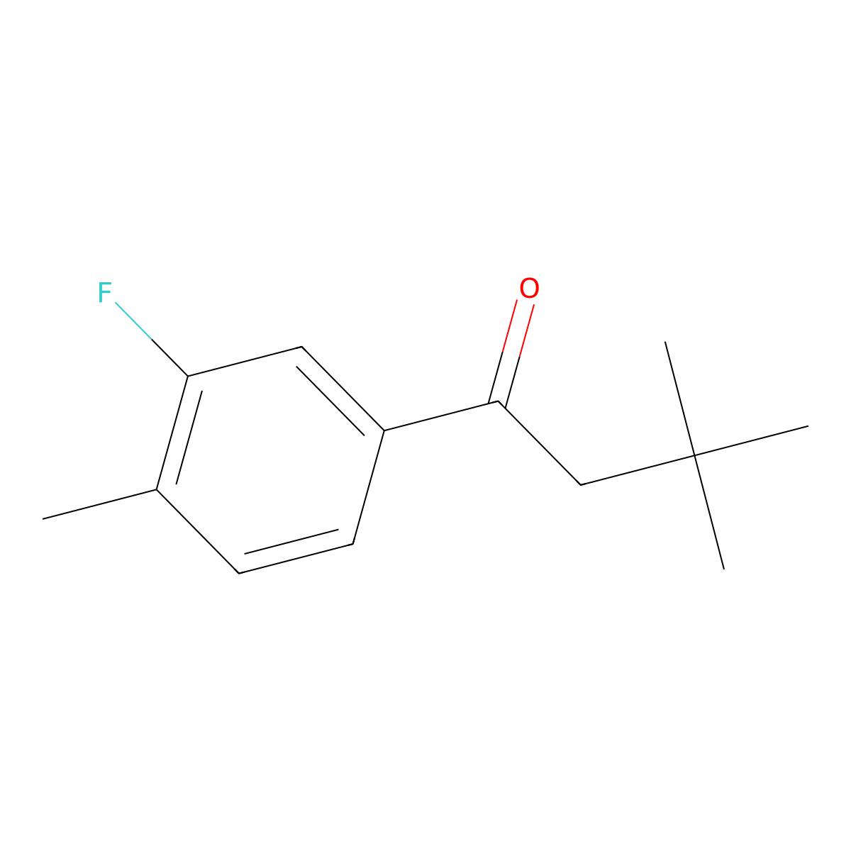 1-(3-Fluoro-4-methylphenyl)-3,3-dimethyl-1-butanone molecular structure, CAS 1695436-65-7