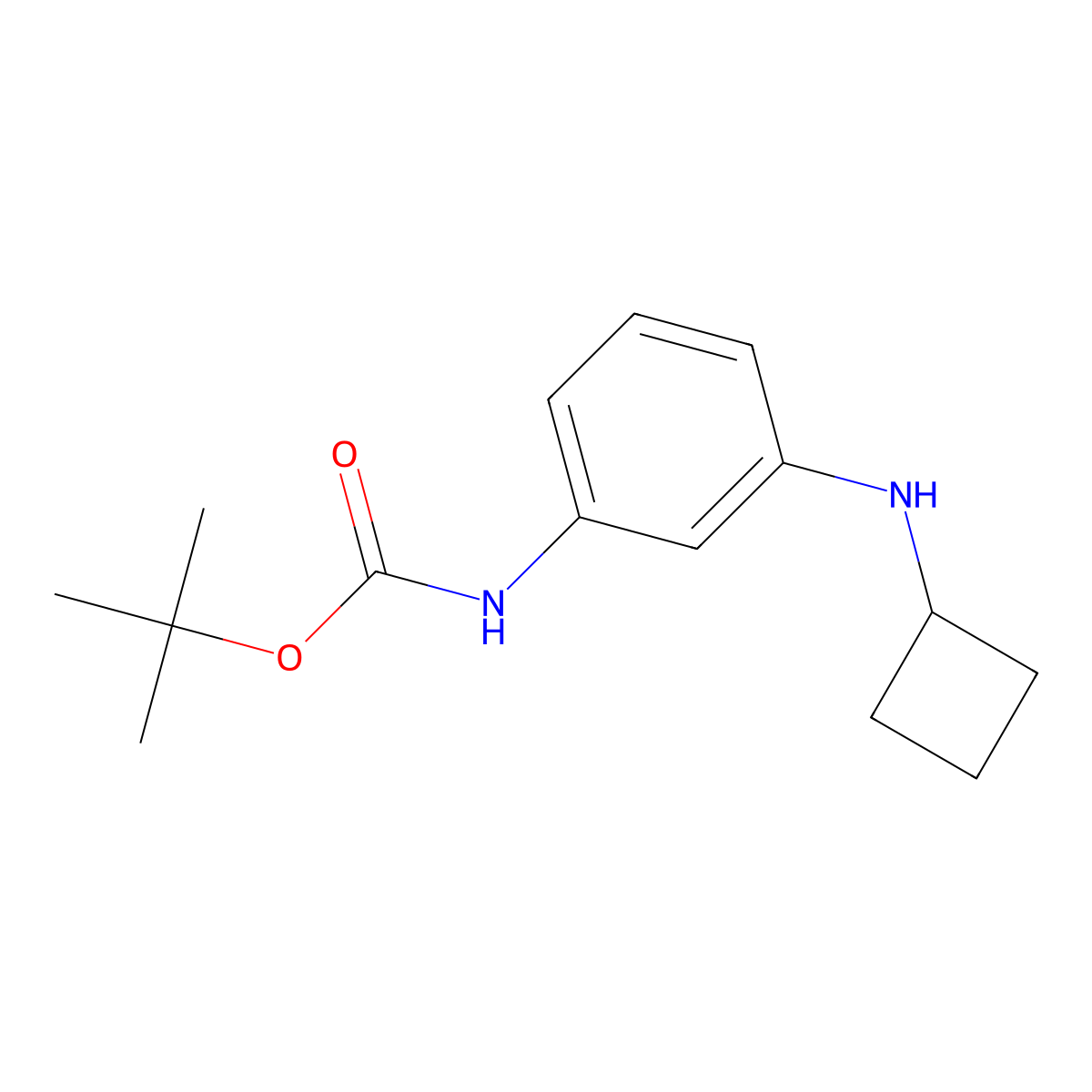 tert-Butyl (3-(cyclobutylamino)phenyl)carbamate molecular structure, CAS 1695438-05-1