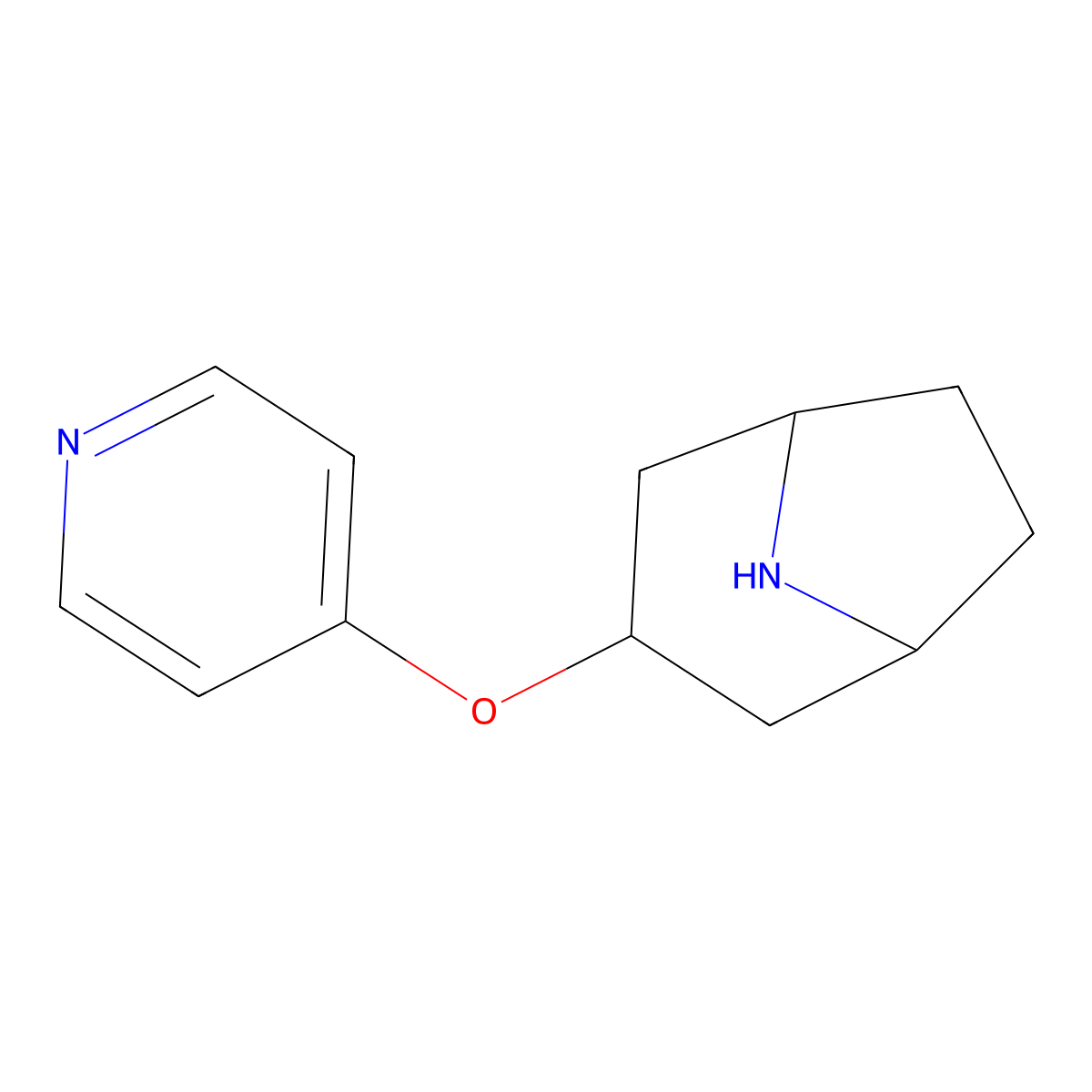 3-(Pyridin-4-yloxy)-8-azabicyclo[3.2.1]octane molecular structure, CAS 1695445-78-3