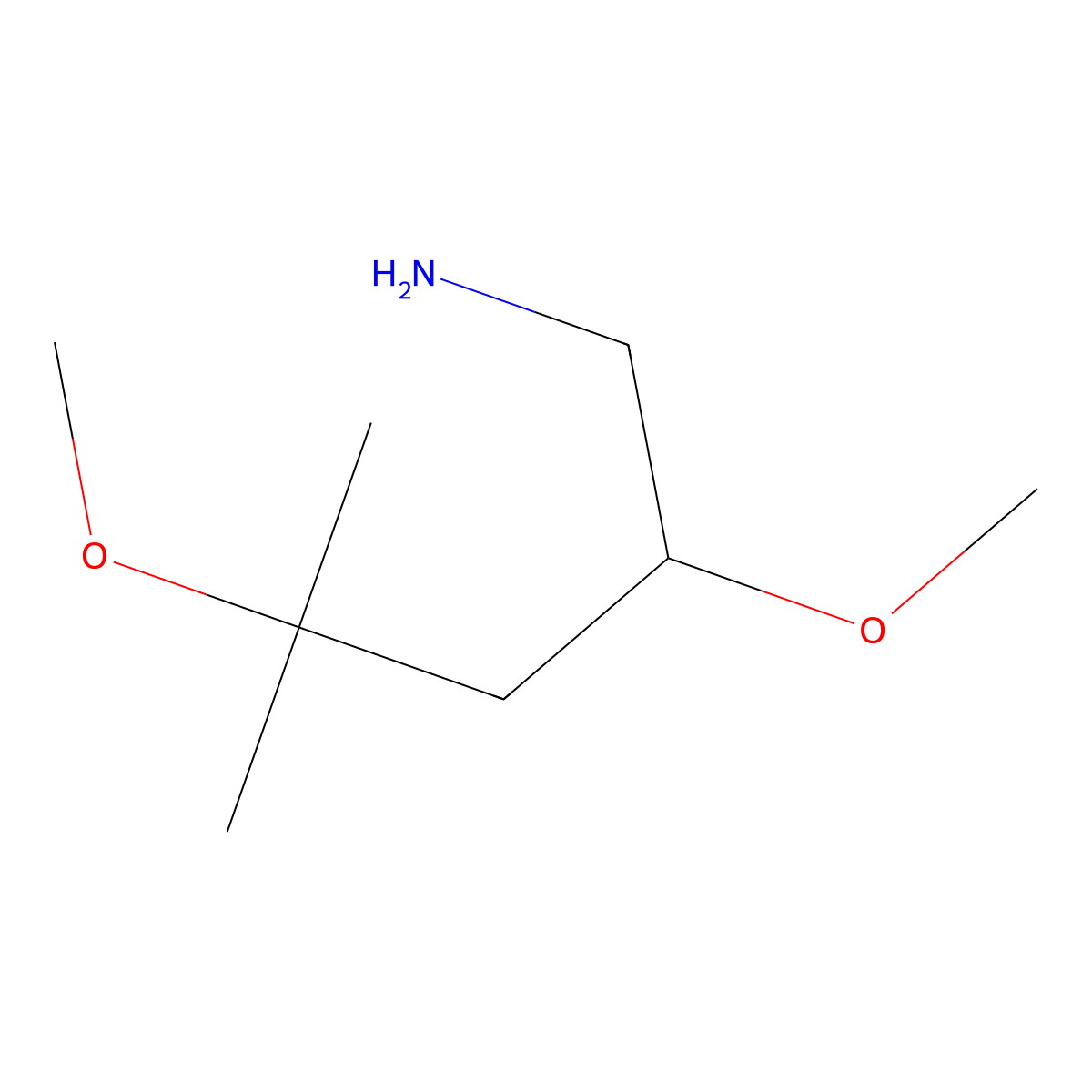 2,4-Dimethoxy-4-methylpentan-1-amine molecular structure, CAS 1695466-59-1
