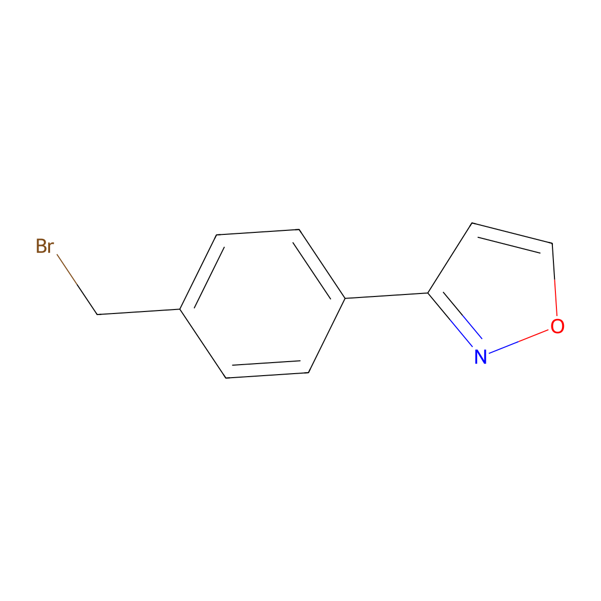 3-(4-(Bromomethyl)phenyl)isoxazole molecular structure, CAS 169547-67-5