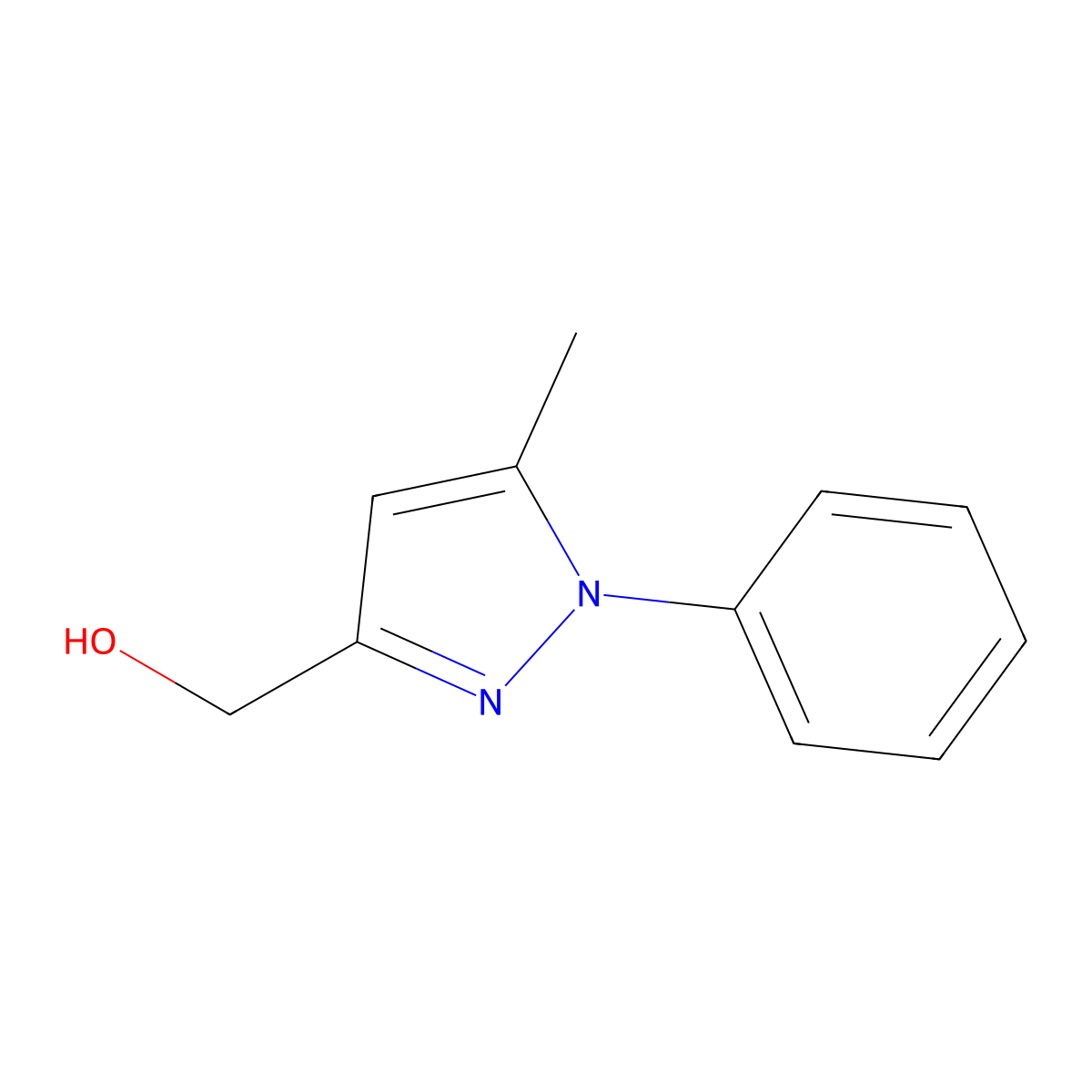 (5-Methyl-1-phenyl-1H-pyrazol-3-yl)methanol molecular structure, CAS 169547-94-8
