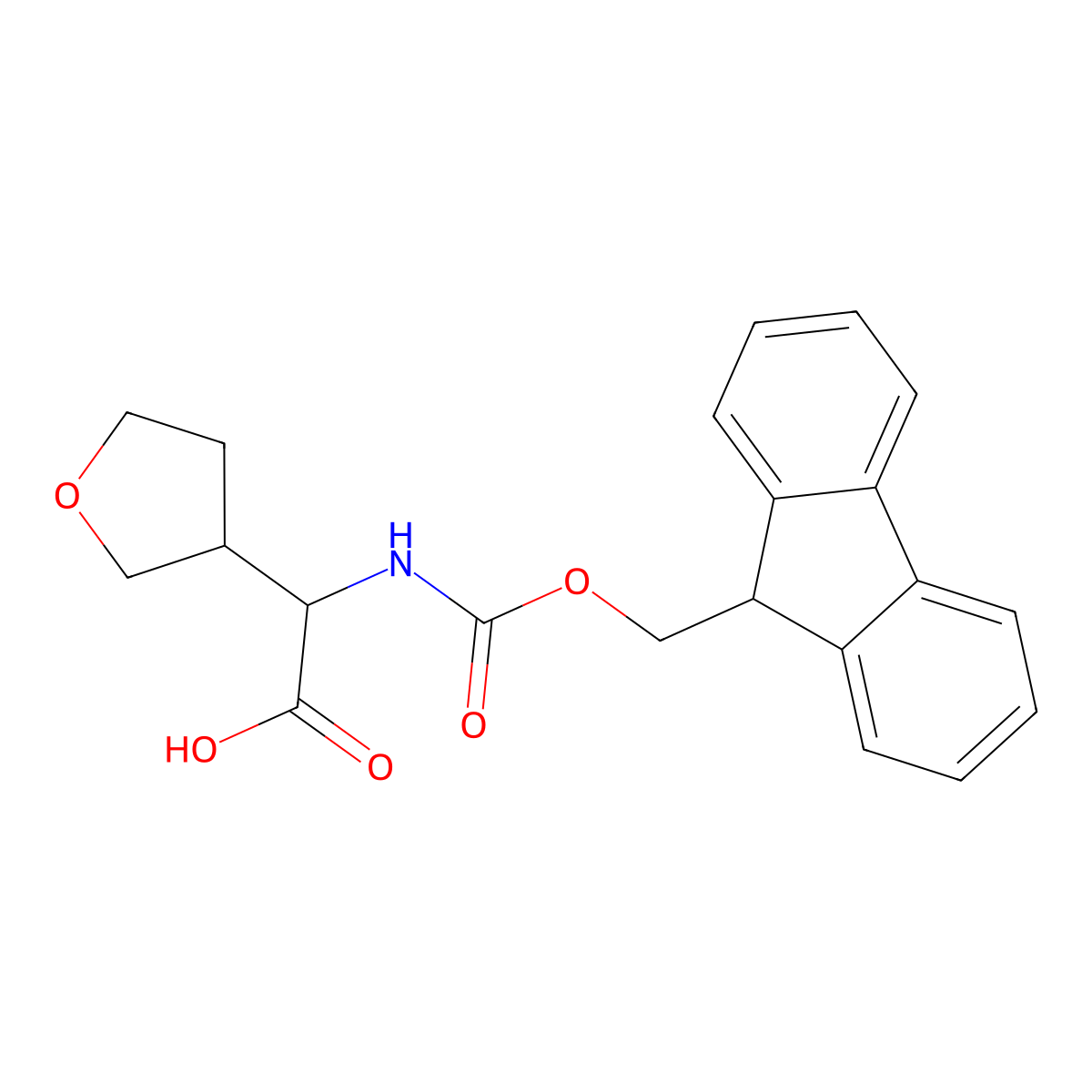 2-({[(9H-fluoren-9-yl)methoxy]carbonyl}amino)-2-(oxolan-3-yl)acetic acid molecular structure, CAS 1695476-98-2
