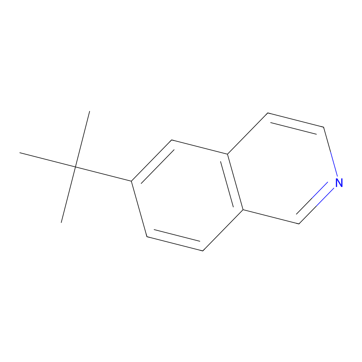 6-Tert-butylisoquinoline molecular structure, CAS 16955-87-6