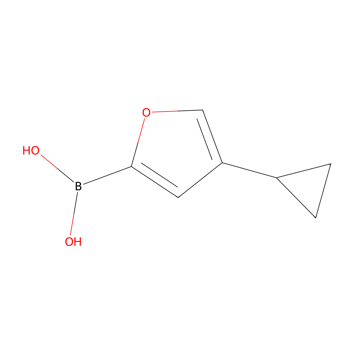 (4-Cyclopropylfuran-2-yl)boronic acid molecular structure, CAS 1695524-11-8