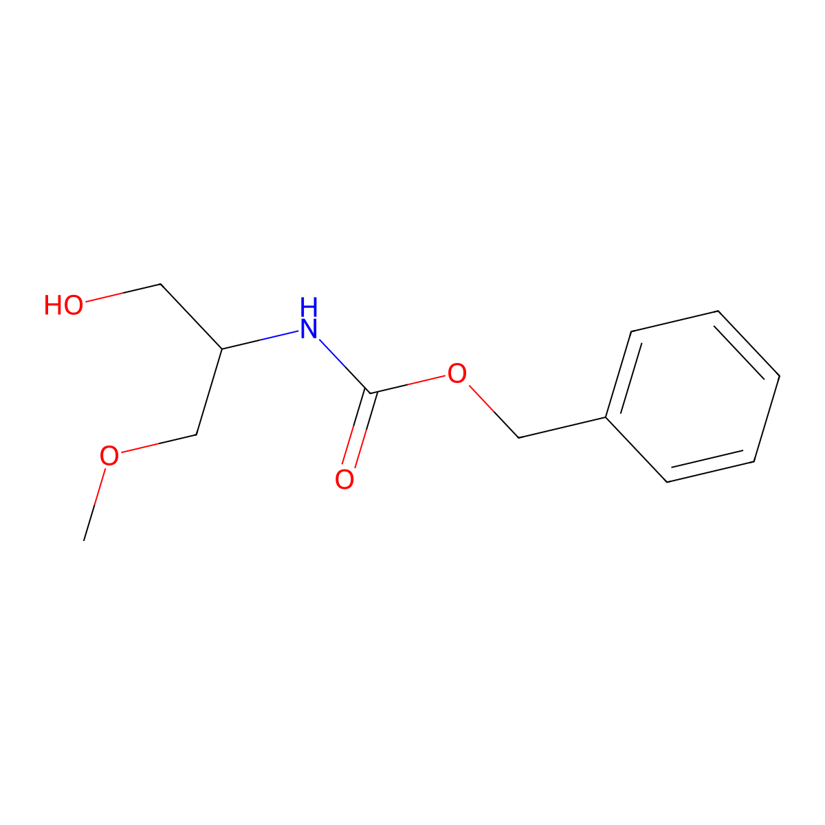 benzyl N-(1-hydroxy-3-methoxypropan-2-yl)carbamate molecular structure, CAS 1695531-62-4