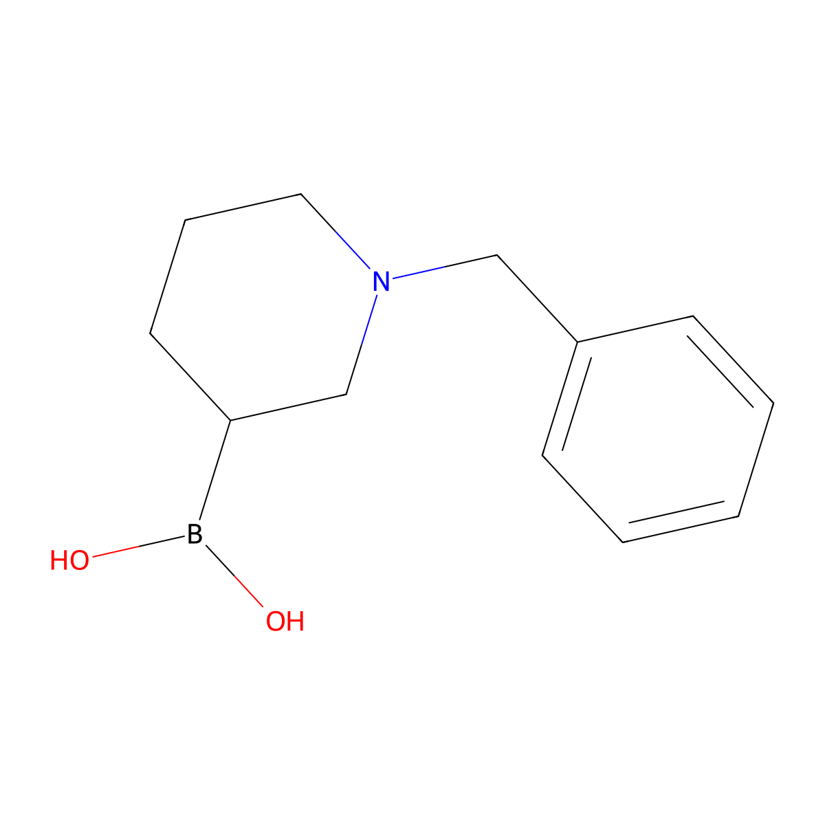 1-Benzyl-piperidine-3-boronic acid molecular structure, CAS 1695538-32-9