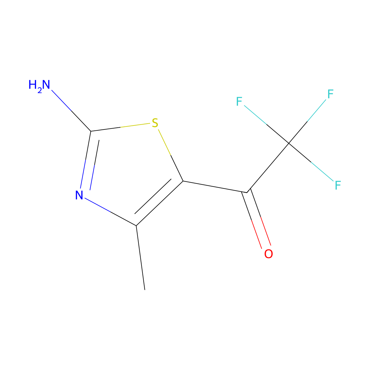 1-(2-Amino-4-methyl-1,3-thiazol-5-yl)-2,2,2-trifluoroethan-1-one molecular structure, CAS 1695546-50-9