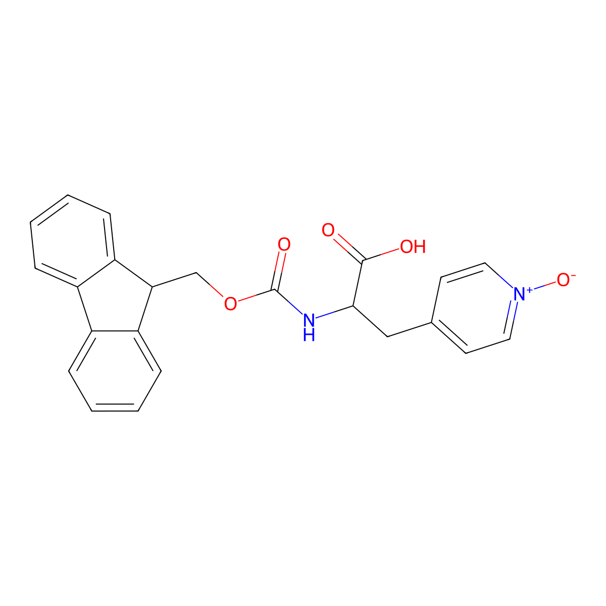 (S)-4-[2-(Fmoc-amino)-2-carboxyethyl]pyridine 1-oxide molecular structure, CAS 169555-96-8