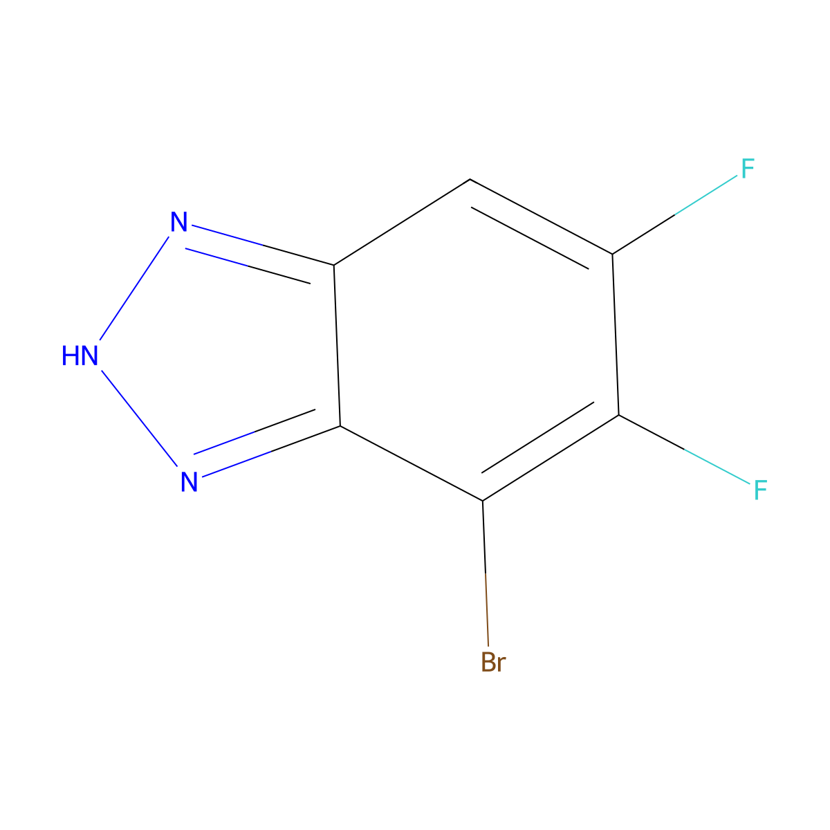 7-Bromo-5,6-difluoro-1H-benzo[d][1,2,3]triazole molecular structure, CAS 1695571-45-9