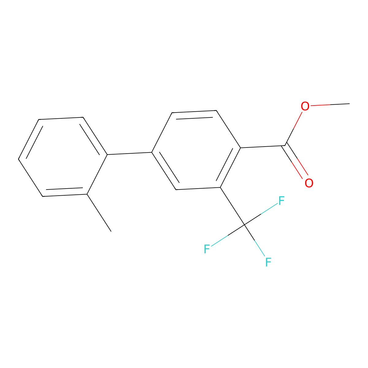 Methyl 2'-methyl-3-(trifluoromethyl)-[1,1'-biphenyl]-4-carboxylate molecular structure, CAS 1695577-91-3