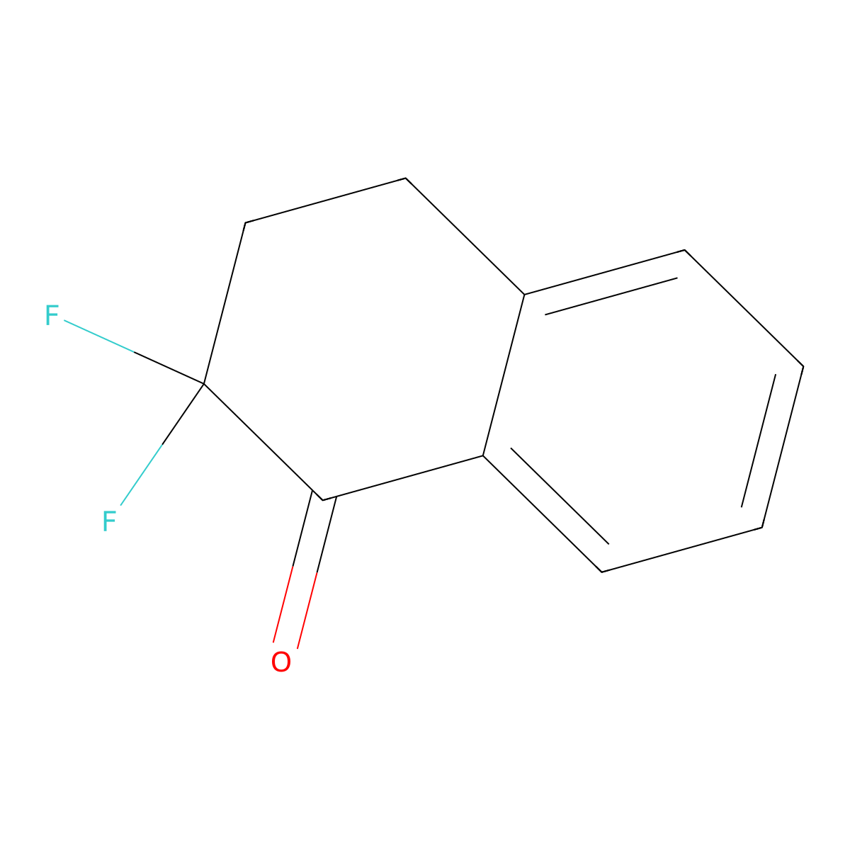 2,2-Difluoro-1,2,3,4-tetrahydronaphthalen-1-one molecular structure, CAS 169558-34-3