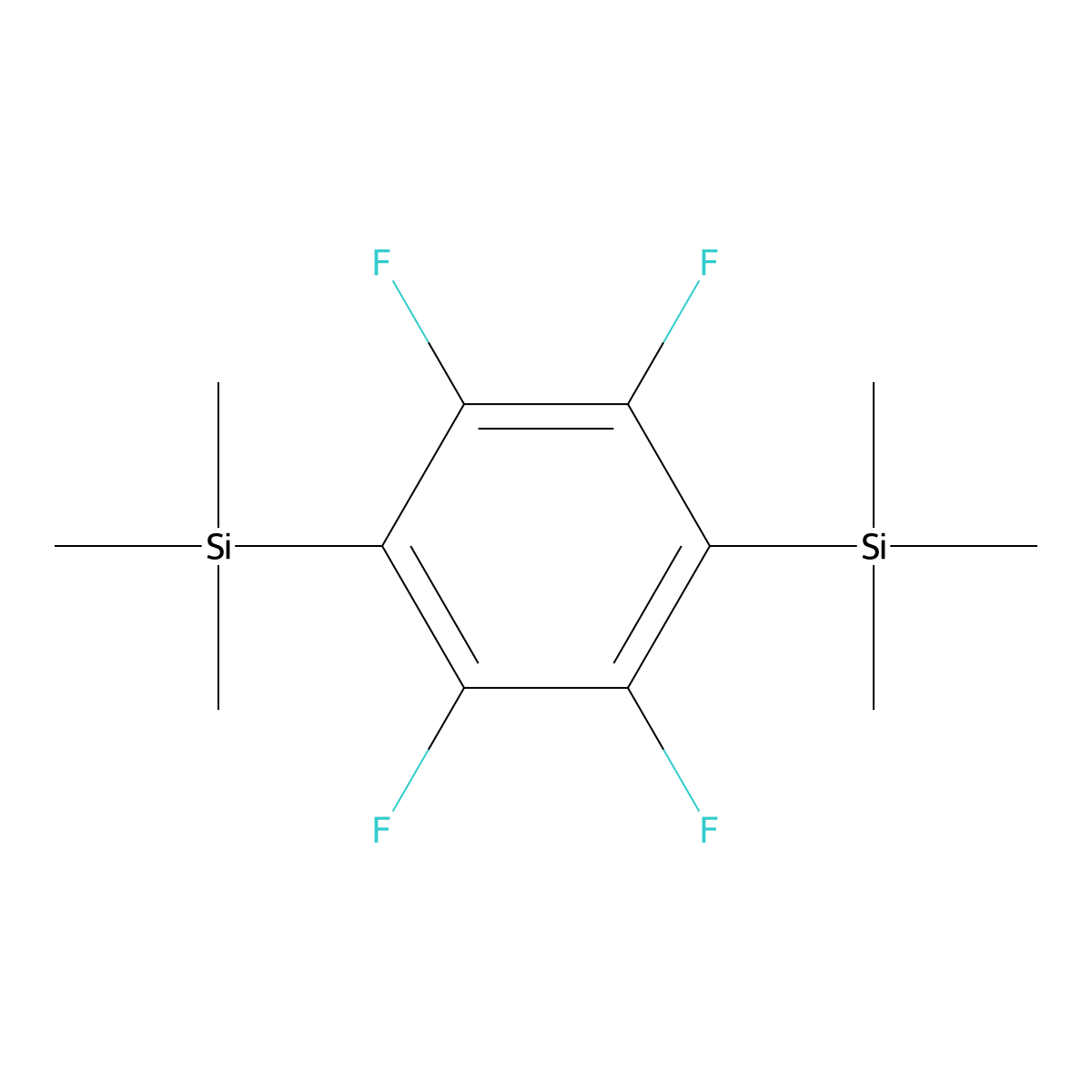 1,4-Bis(trimethylsilyl)tetrafluorobenzene molecular structure, CAS 16956-91-5