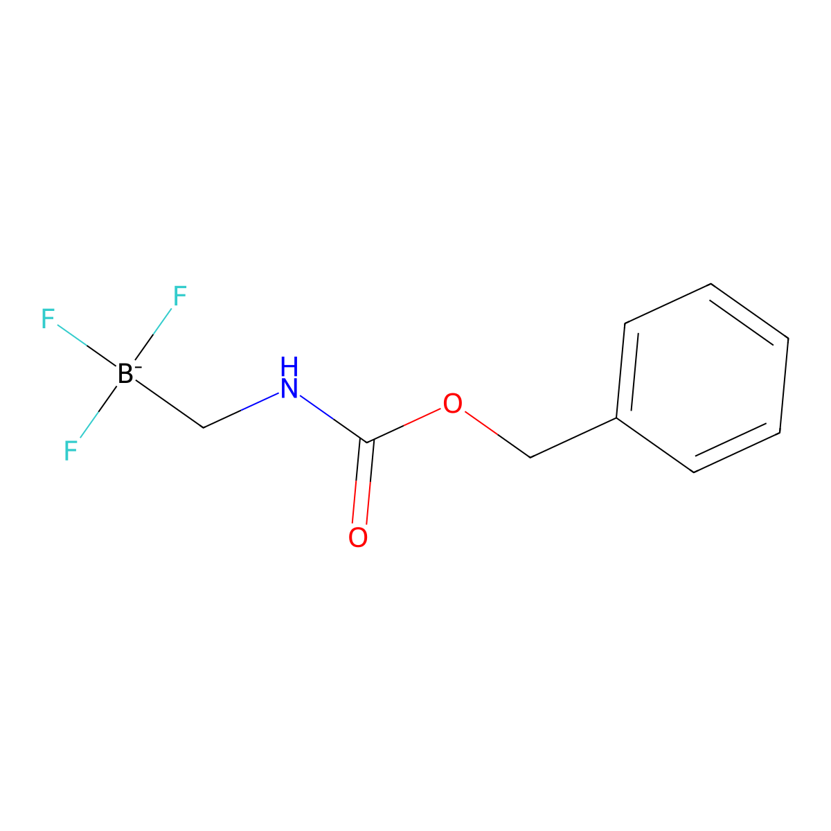 Benzyloxycarbonylaminomethyl(trifluoro)boranuide molecular structure, CAS 1695611-10-9