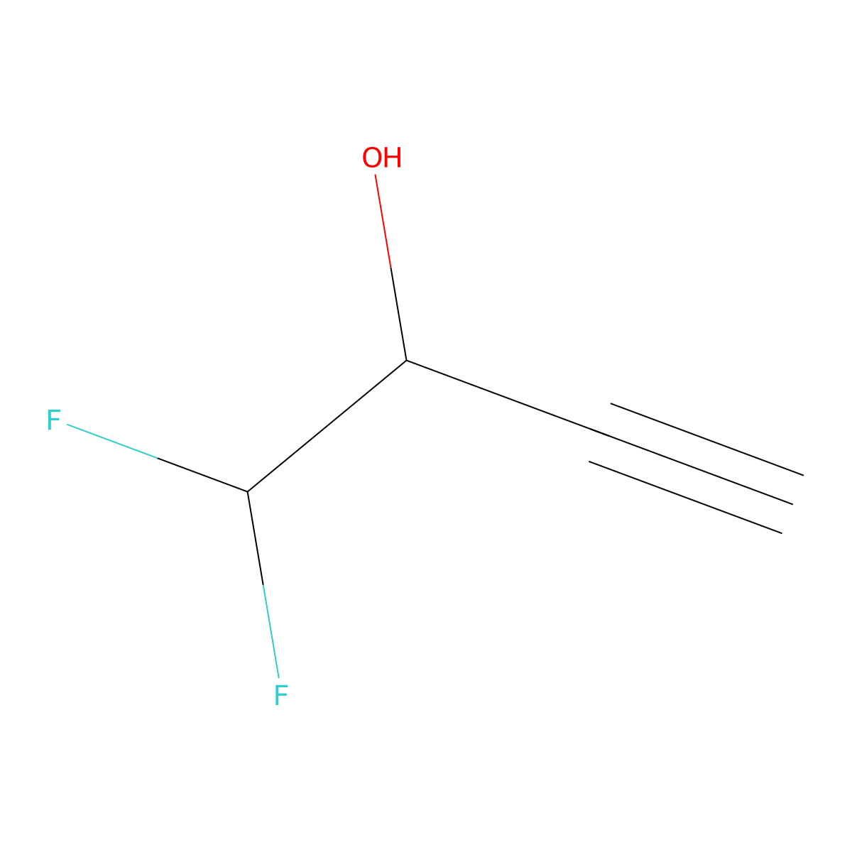 1,1-Difluorobut-3-yn-2-ol molecular structure, CAS 1695614-09-5