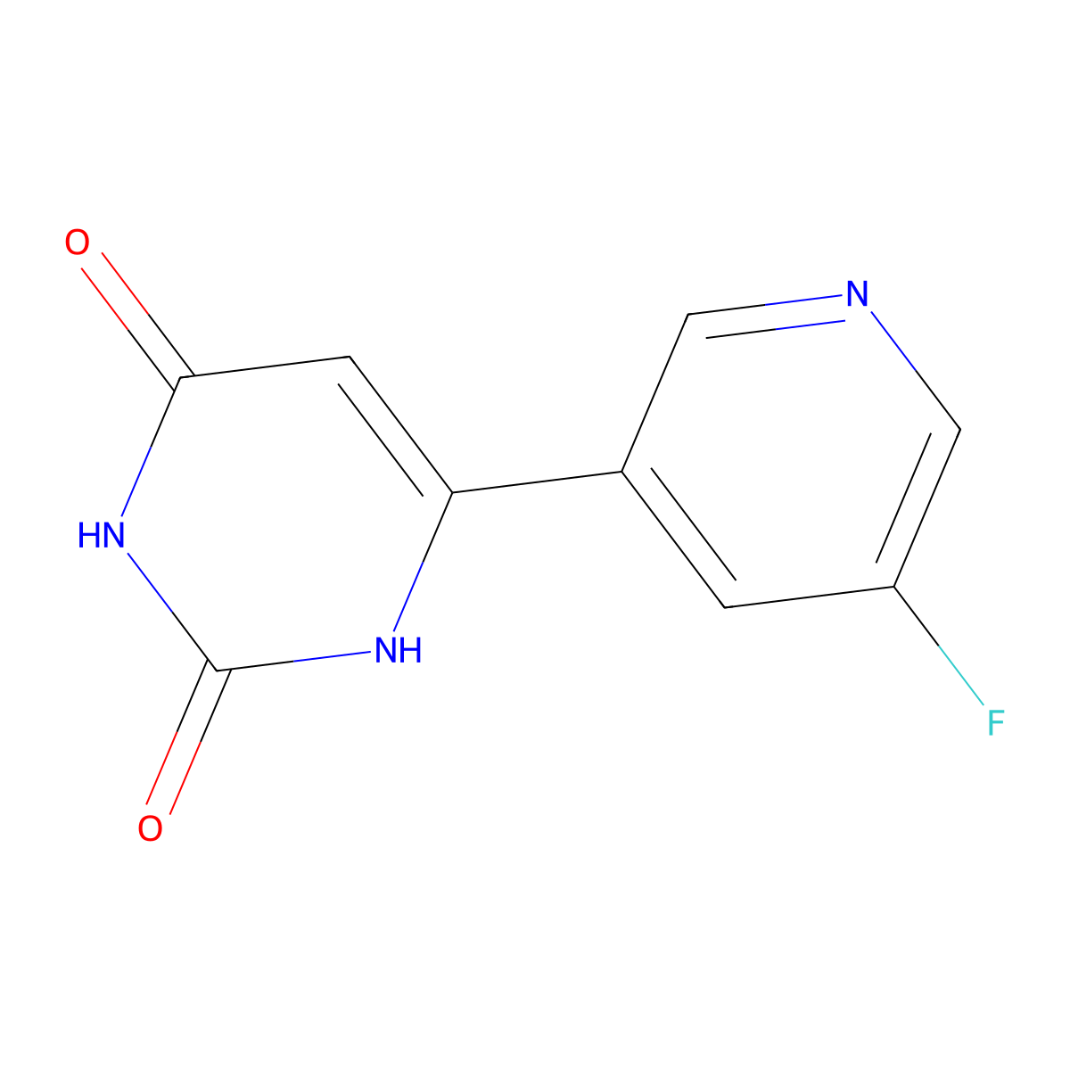 6-(5-fluoropyridin-3-yl)pyrimidine-2,4(1H,3H)-dione molecular structure, CAS 1695637-33-2
