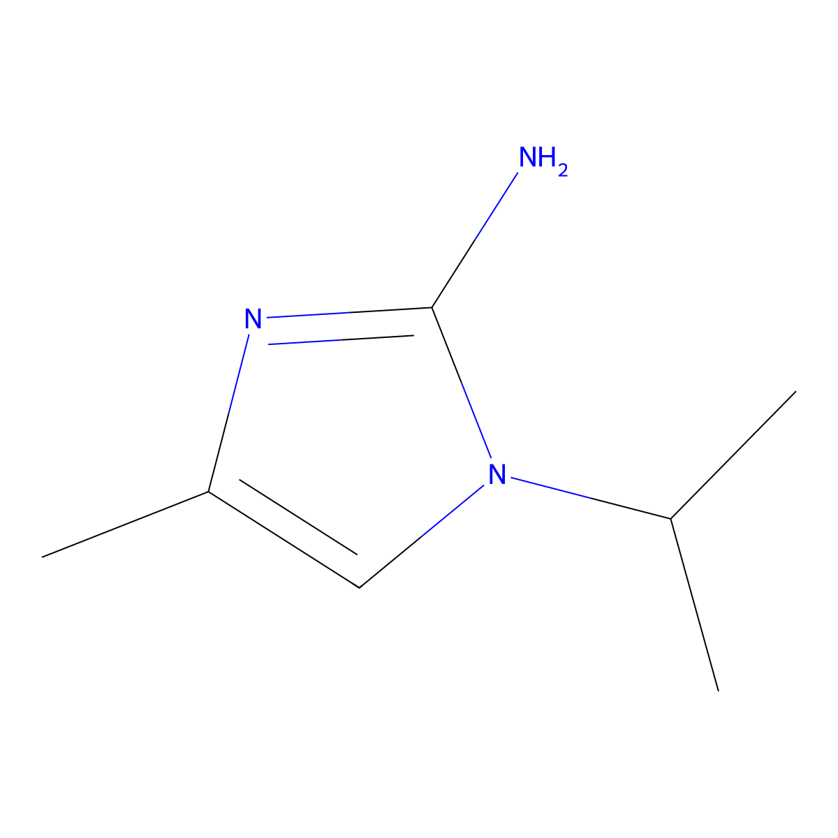 1-isopropyl-4-methyl-1H-imidazol-2-amine molecular structure, CAS 1695639-20-3