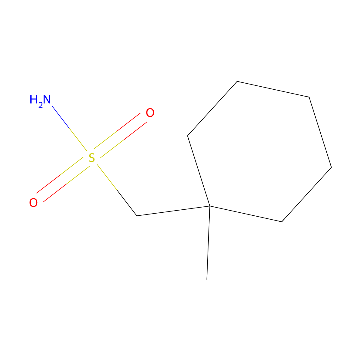 (1-Methylcyclohexyl)methanesulfonamide molecular structure, CAS 1695658-15-1