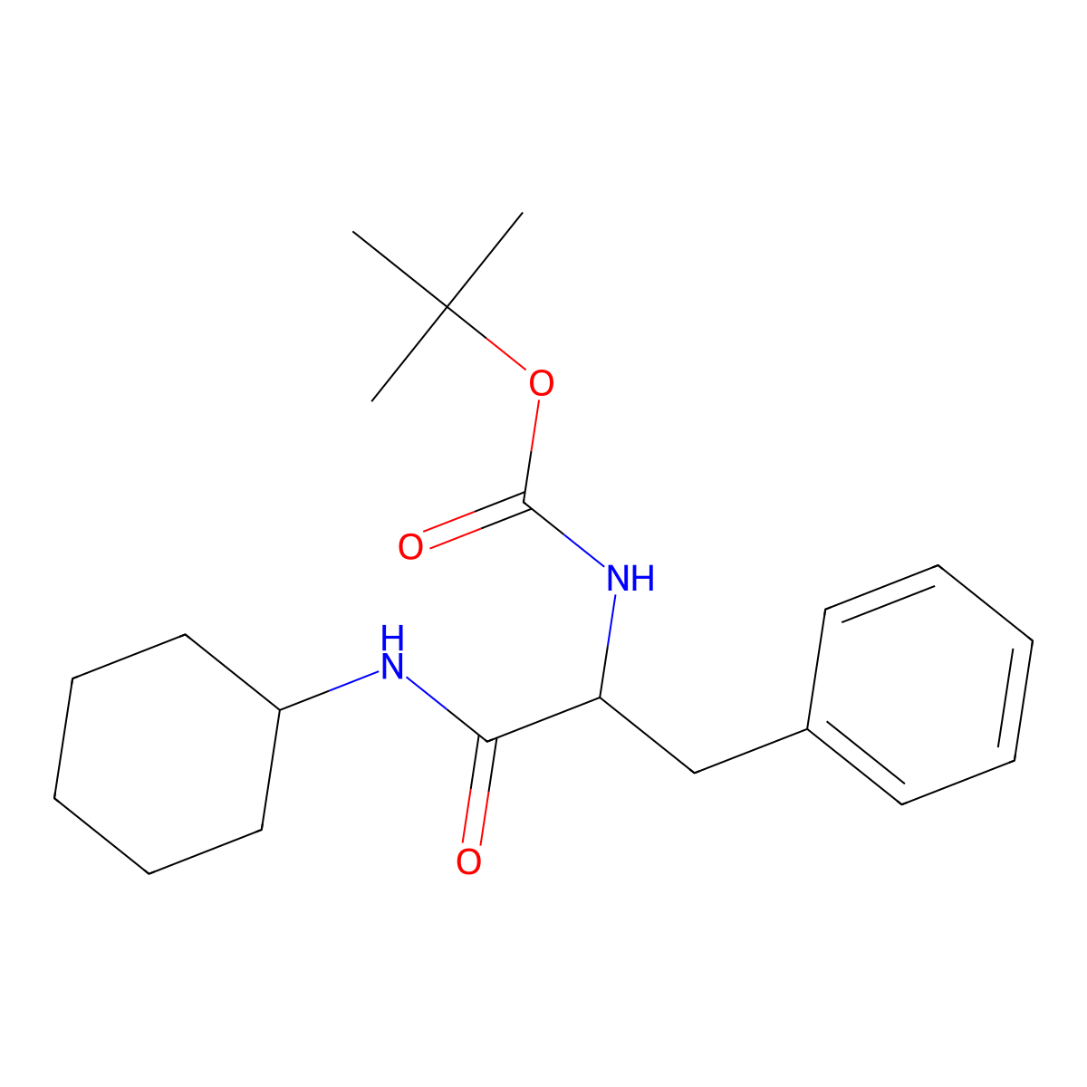 Nalpha-(tert-Butoxycarbonyl)-N-cyclohexyl-L-phenylalaninamide molecular structure, CAS 169566-77-2