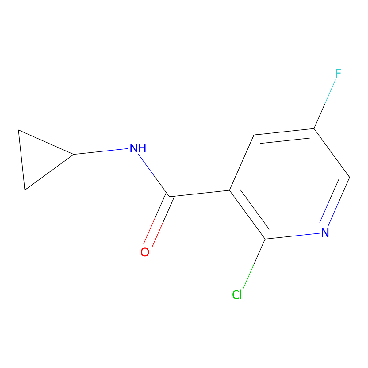 2-Chloro-N-cyclopropyl-5-fluoronicotinamide molecular structure, CAS 1695666-24-0