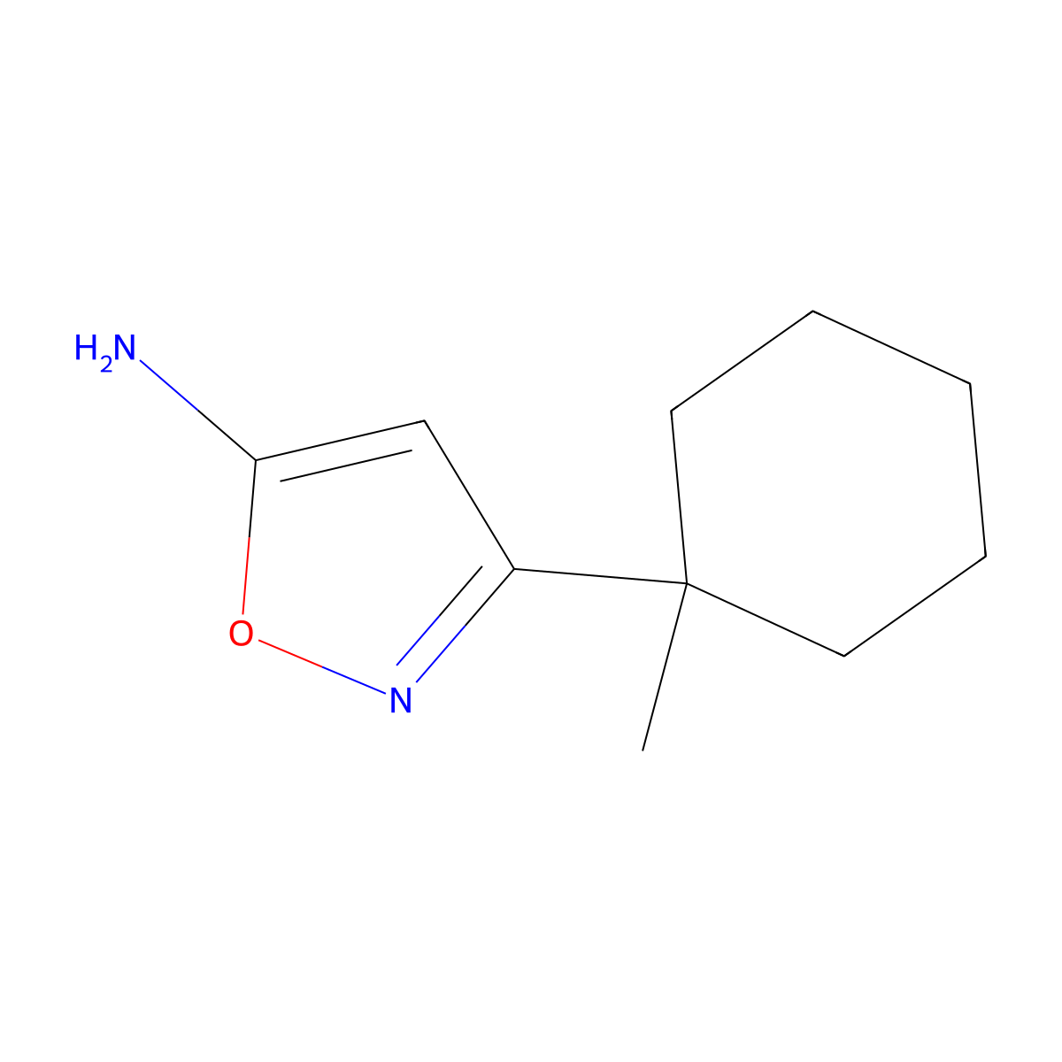 3-(1-Methylcyclohexyl)-1,2-oxazol-5-amine molecular structure, CAS 1695682-54-2