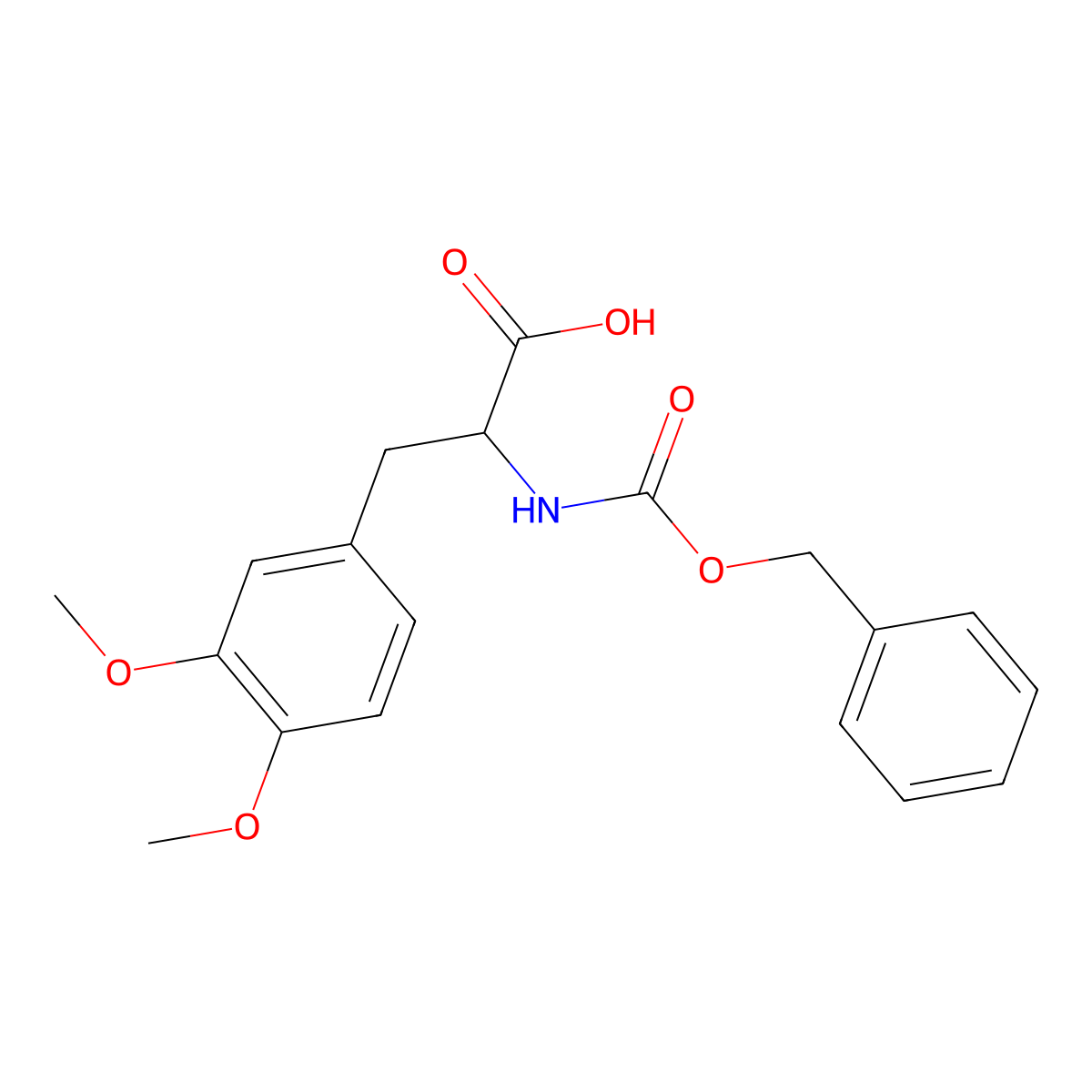 2-{[(Benzyloxy)carbonyl]amino}-3-(3,4-dimethoxyphenyl)propanoic acid molecular structure, CAS 1695682-62-2