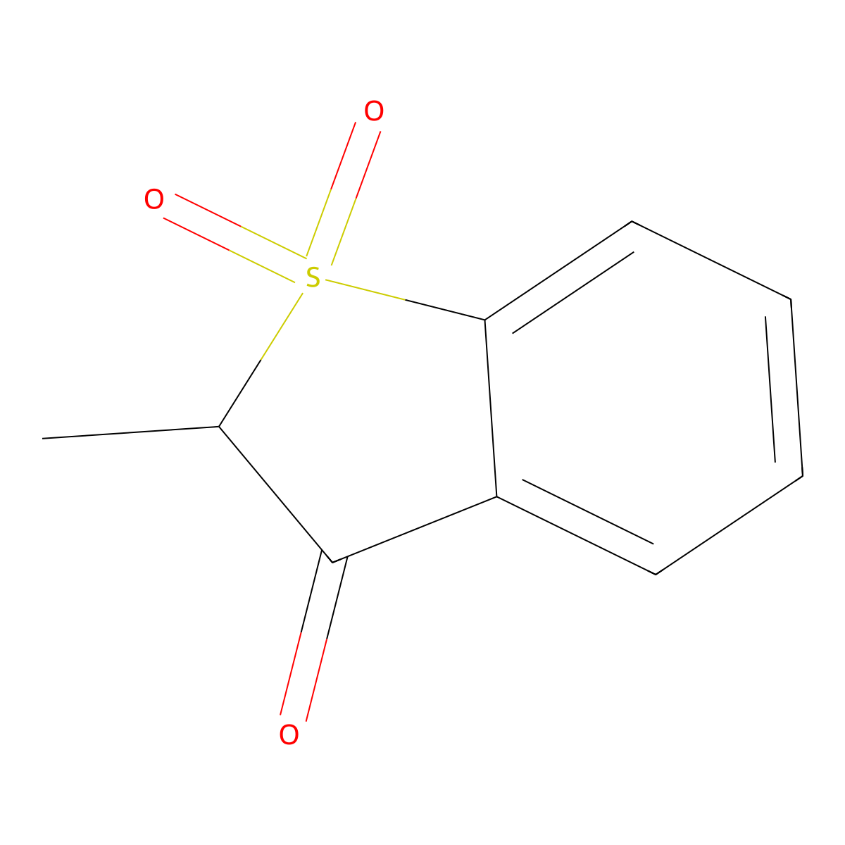 2-Methyl-2,3-dihydro-1lambda6-benzothiophene-1,1,3-trione molecular structure, CAS 16957-79-2