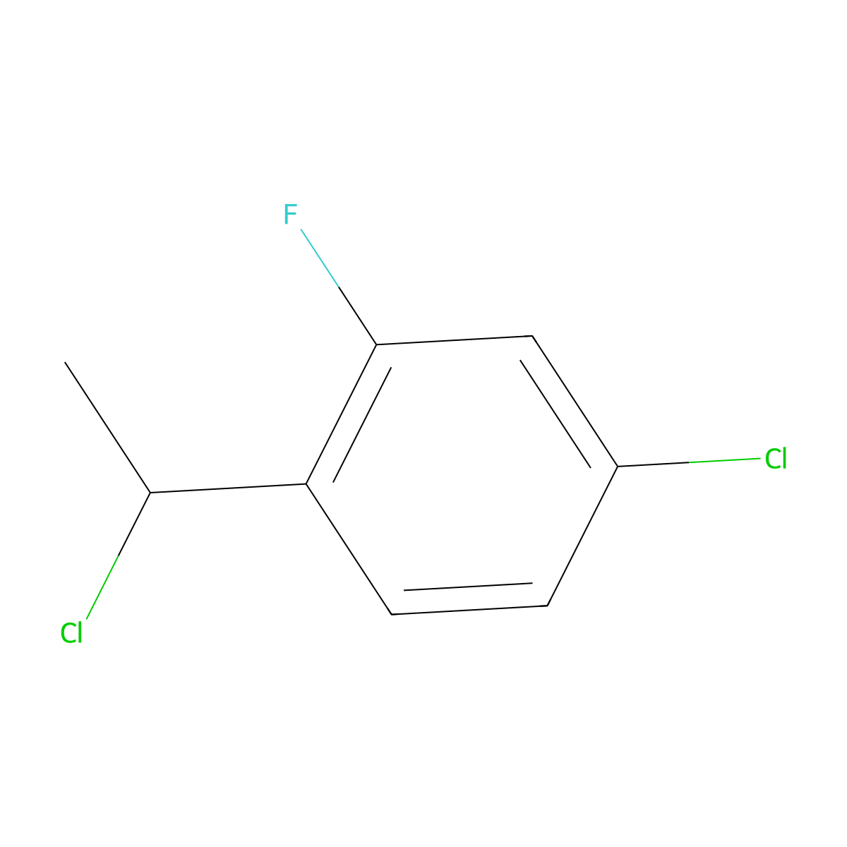 4-Chloro-1-(1-chloroethyl)-2-fluorobenzene molecular structure, CAS 1695701-36-0