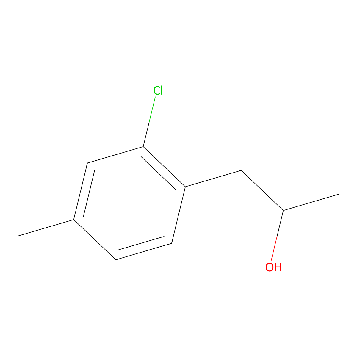 1-(2-Chloro-4-methylphenyl)propan-2-ol molecular structure, CAS 1695714-40-9