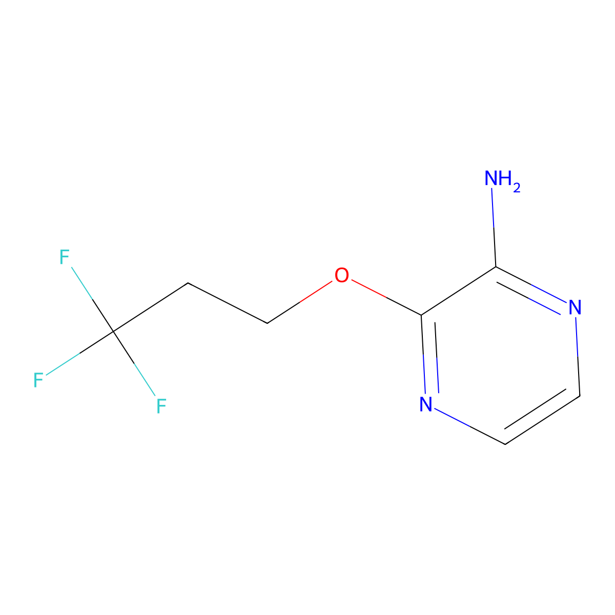 3-(3,3,3-Trifluoropropoxy)pyrazin-2-amine molecular structure, CAS 1695727-55-9