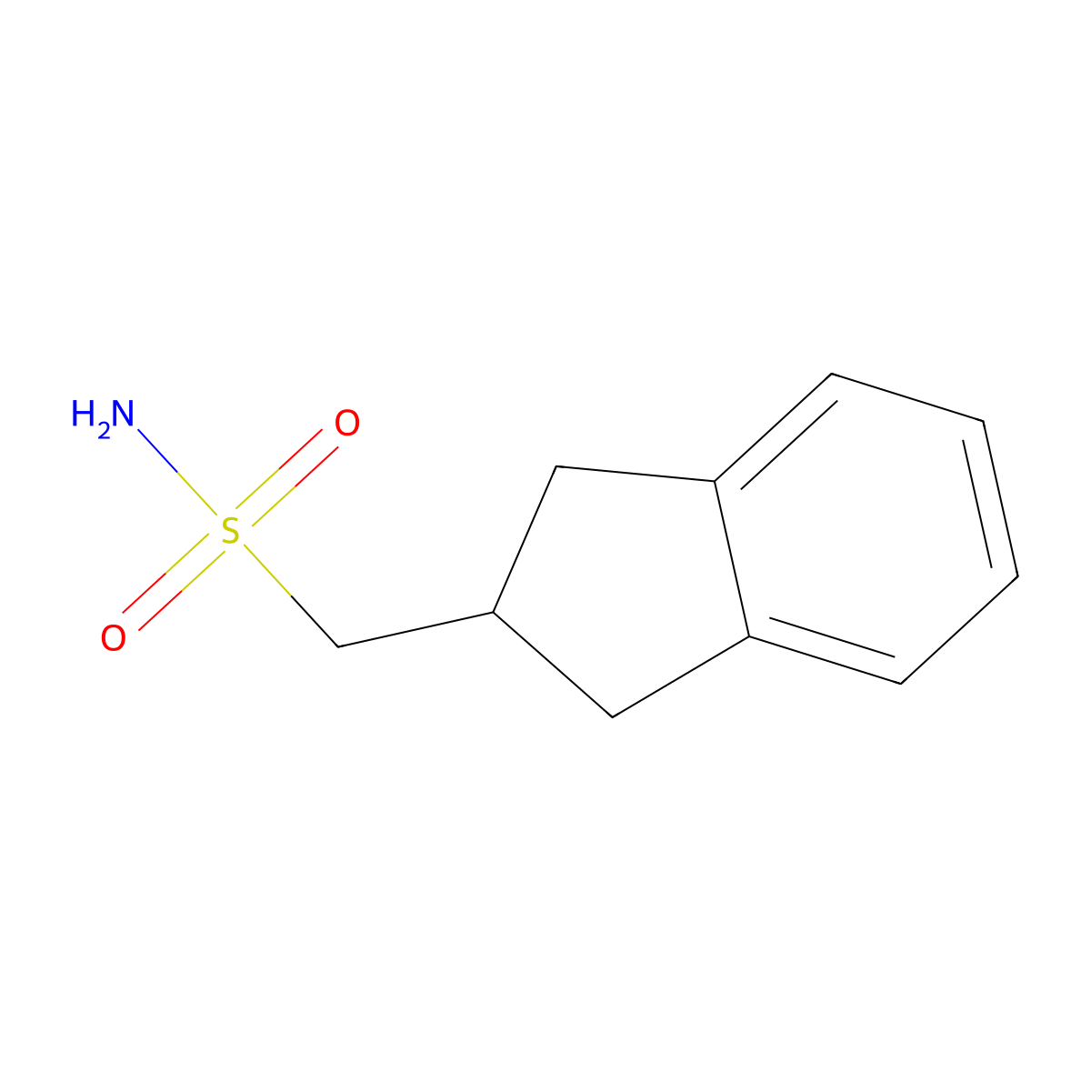 (2,3-dihydro-1H-inden-2-yl)methanesulfonamide molecular structure, CAS 1695757-70-0