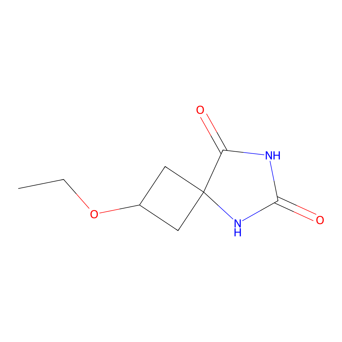 2-Ethoxy-5,7-diazaspiro[3.4]octane-6,8-dione molecular structure, CAS 1695771-59-5