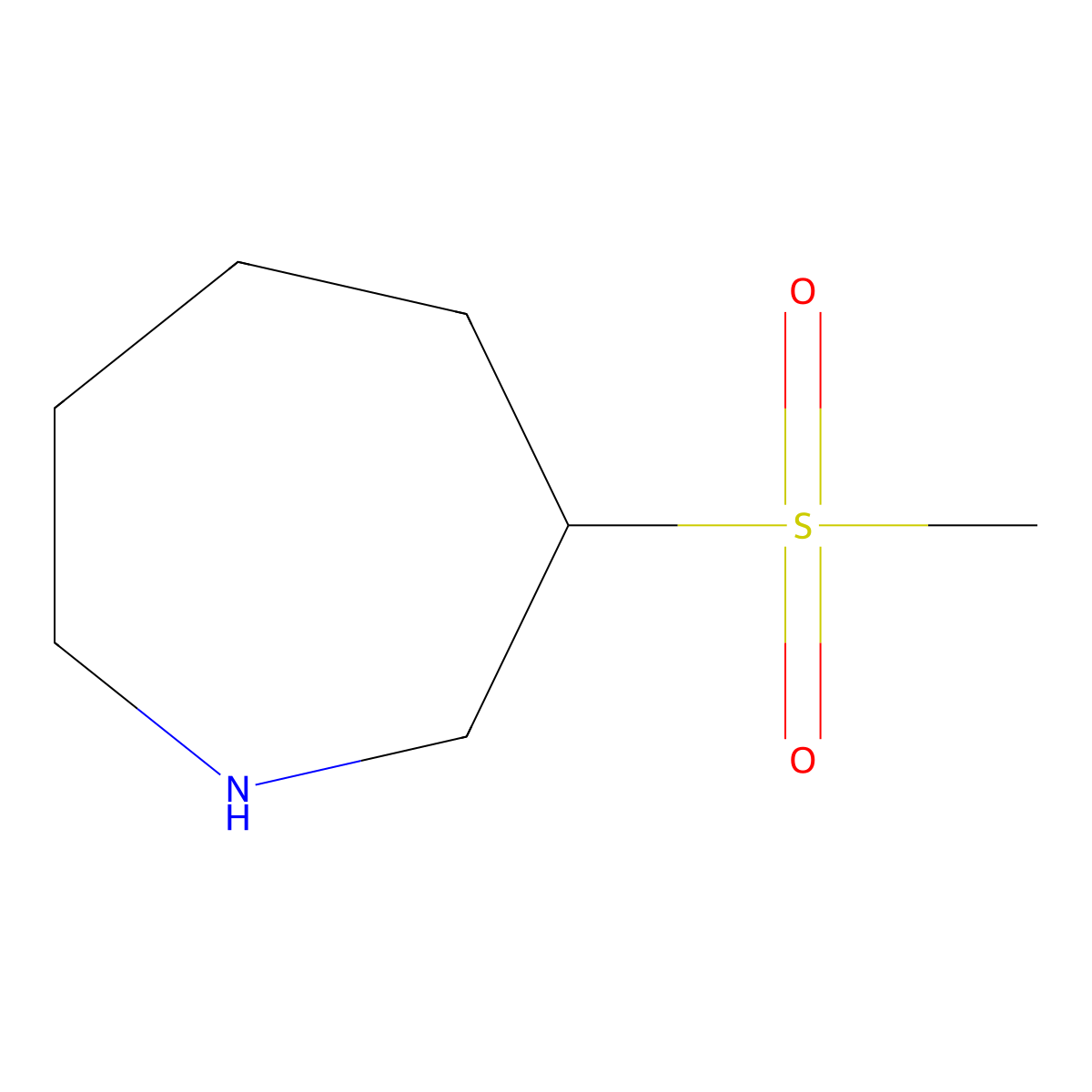 3-Methanesulfonylazepane molecular structure, CAS 1695782-00-3