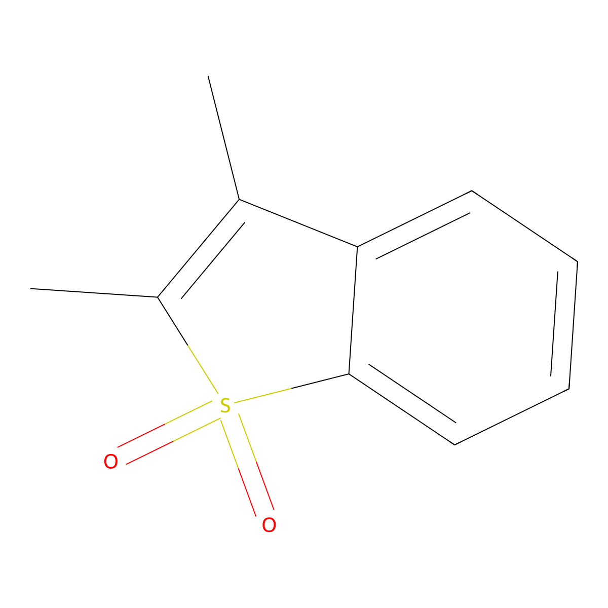 2,3-Dimethyl-1H-1-benzothiophene-1,1-dione molecular structure, CAS 16958-01-3