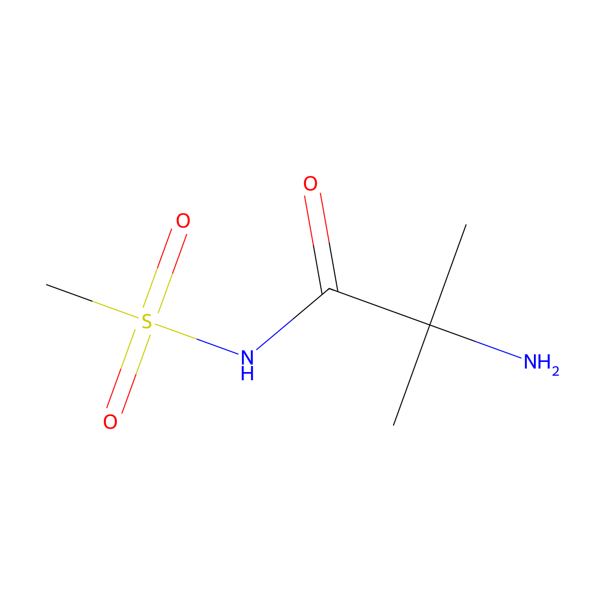 2-amino-N-methanesulfonyl-2-methylpropanamide molecular structure, CAS 1695807-09-0