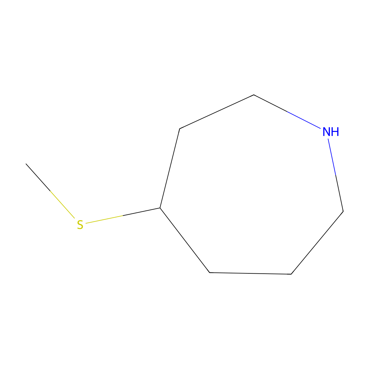 4-(Methylsulfanyl)azepane molecular structure, CAS 1695807-83-0