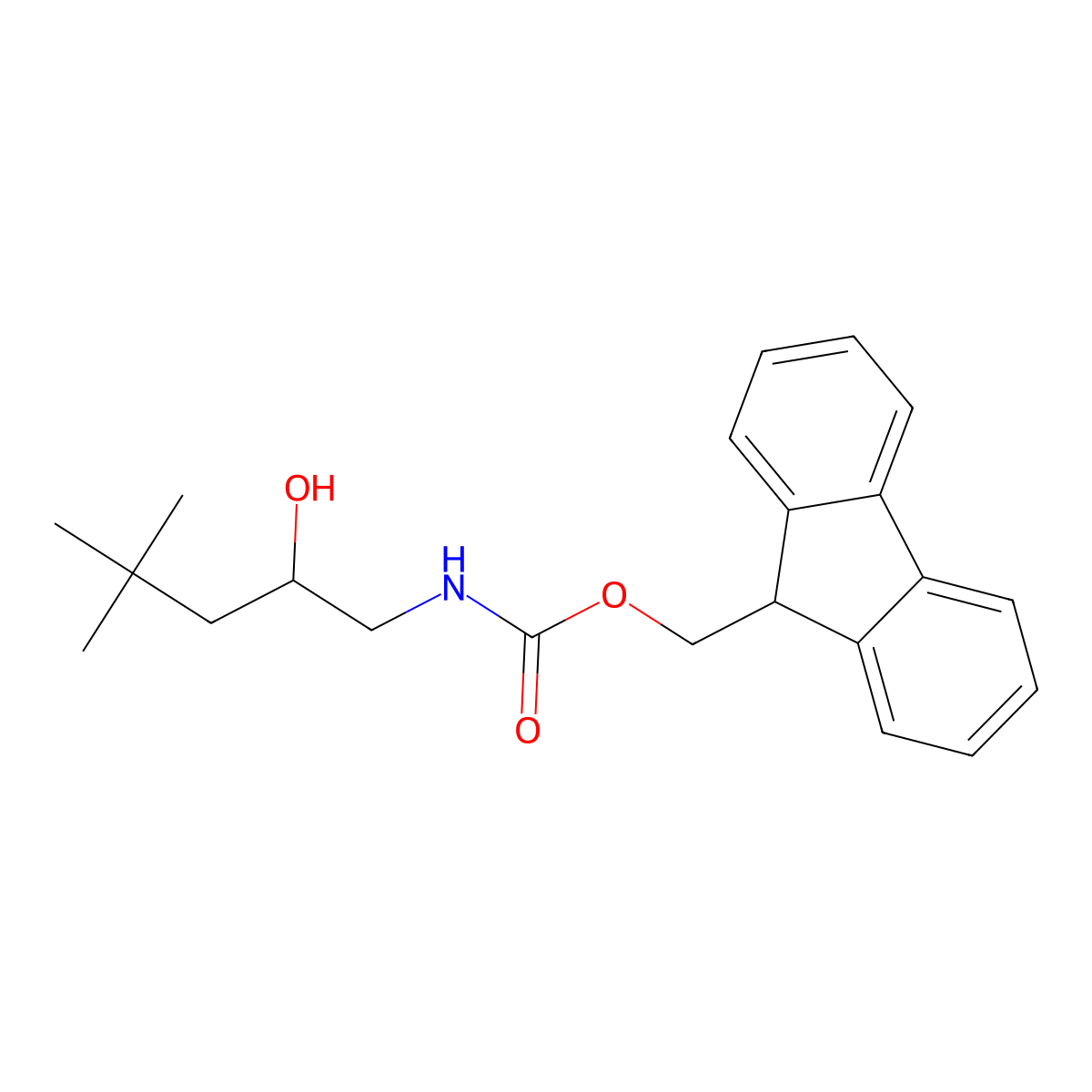 (9H-fluoren-9-yl)methyl N-(2-hydroxy-4,4-dimethylpentyl)carbamate molecular structure, CAS 1695809-69-8