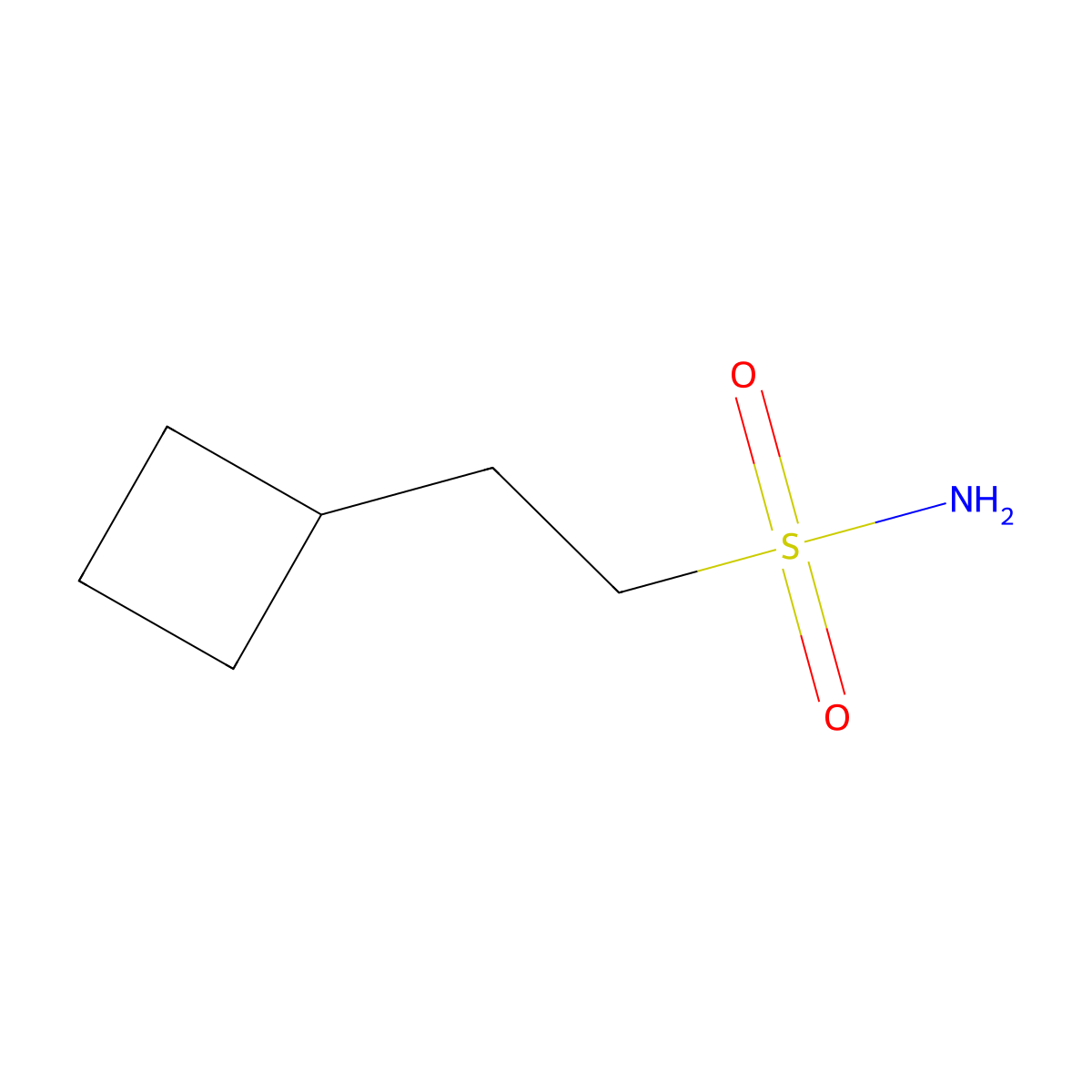 2-Cyclobutylethane-1-sulfonamide molecular structure, CAS 1695813-73-0